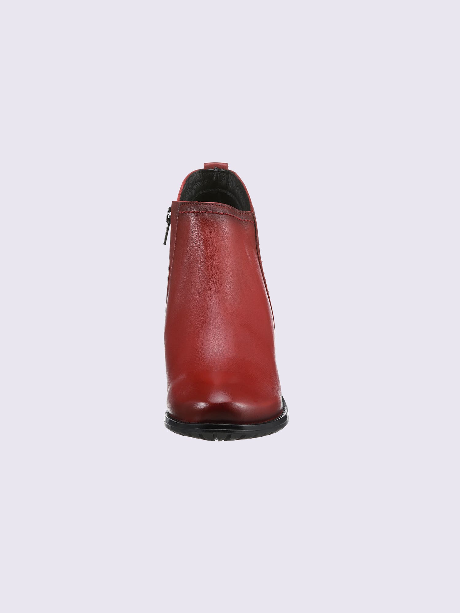 Bottines de fabrication portugaise, rouge moyen uni, taille 37 - helline