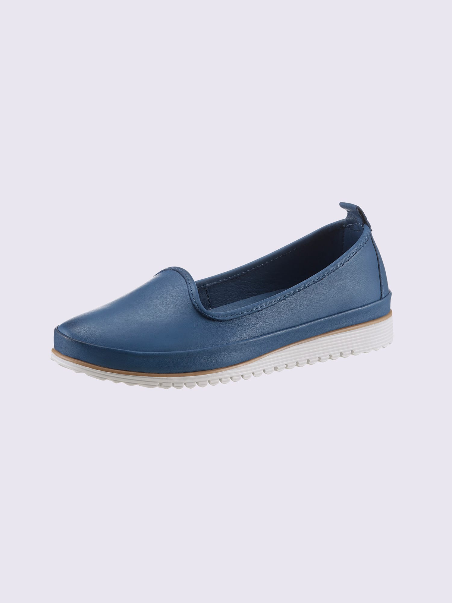 Trotteurs semelle intérieure amovible en cuir, couleur bleu, taille 36 - helline