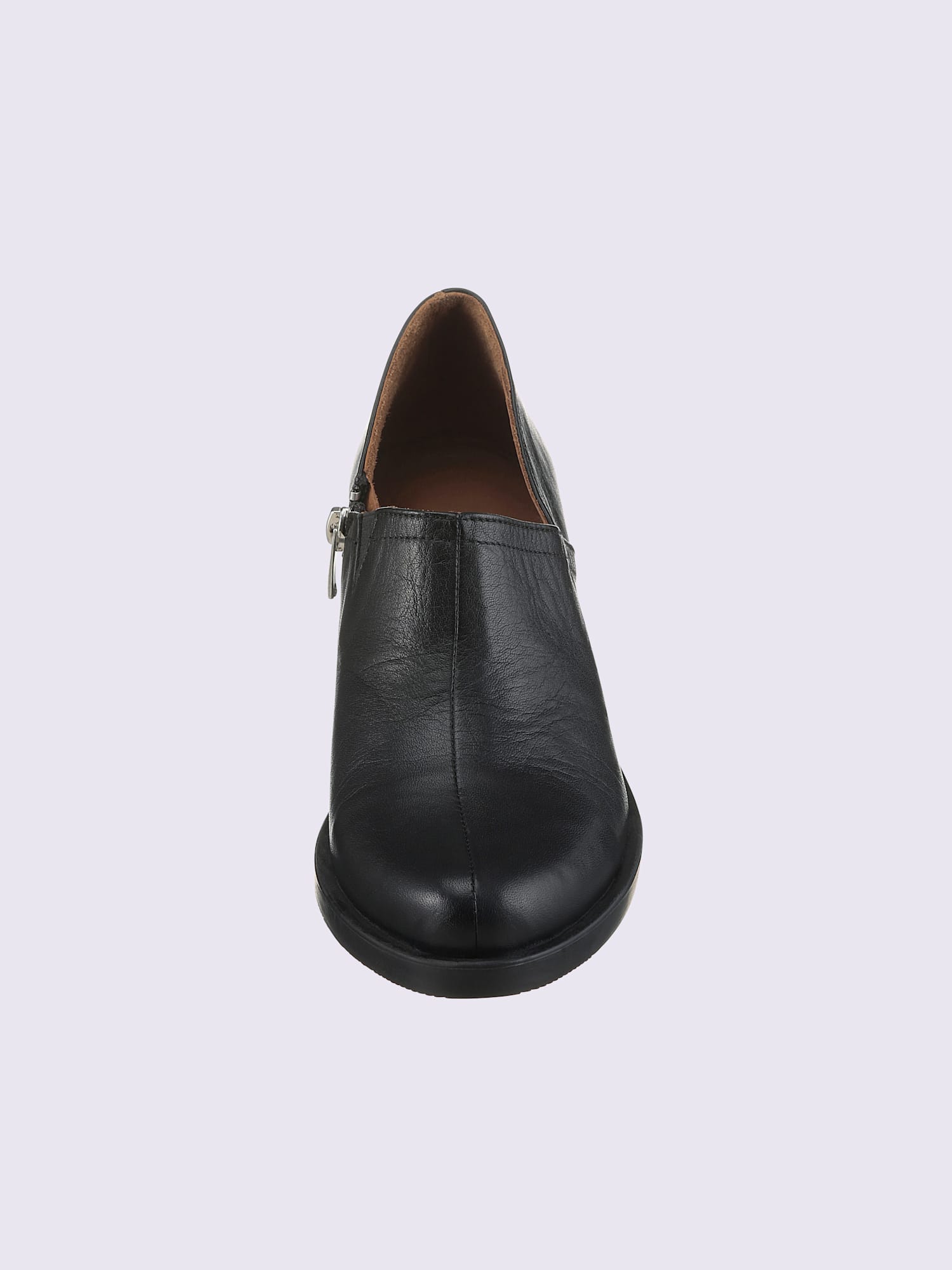 Bottine courte cuir vachette, couleur noir, taille 42 - helline
