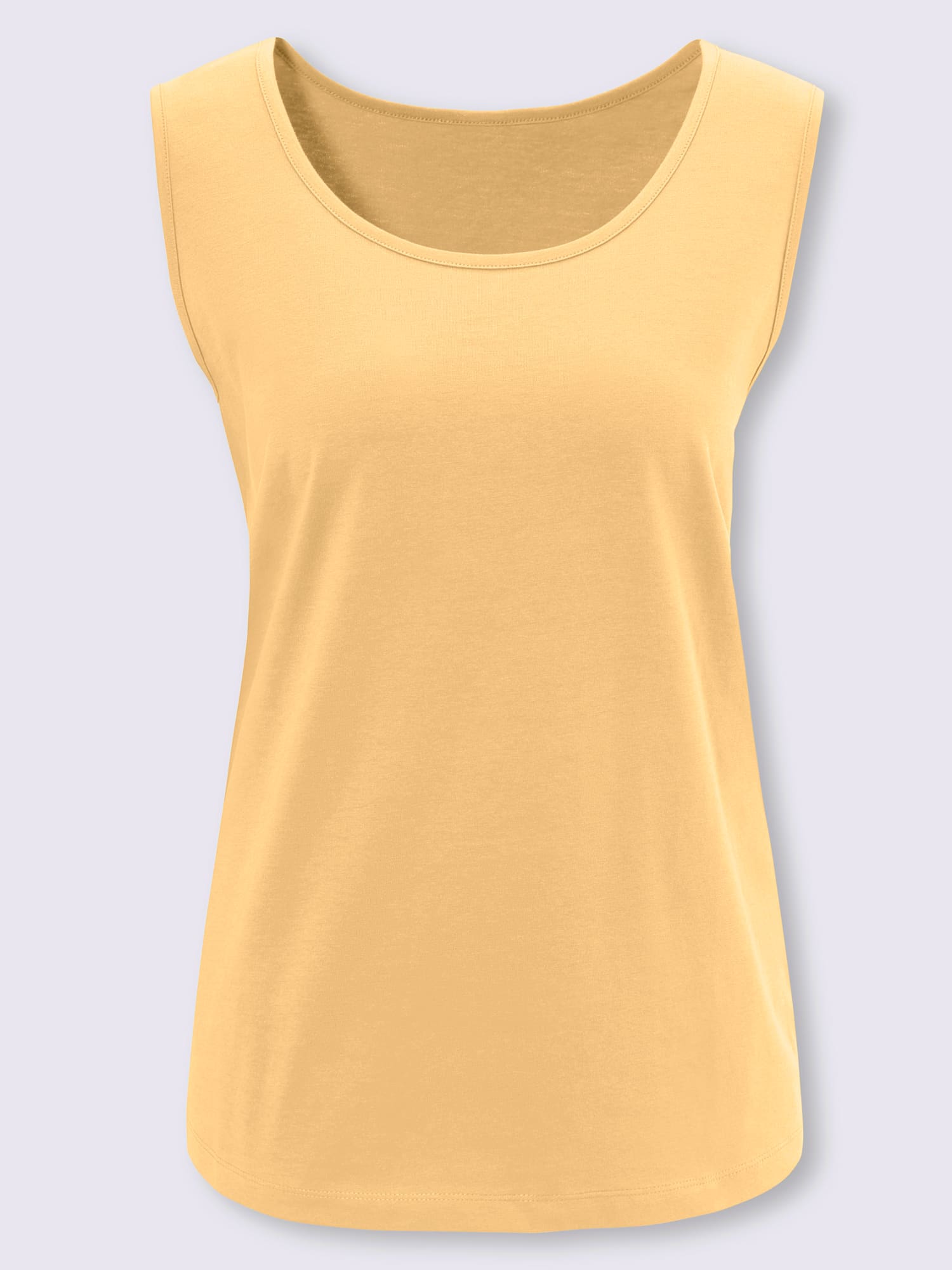 Débardeur bretelles larges avec encolure ronde, couleur jaune, taille 40 - helline