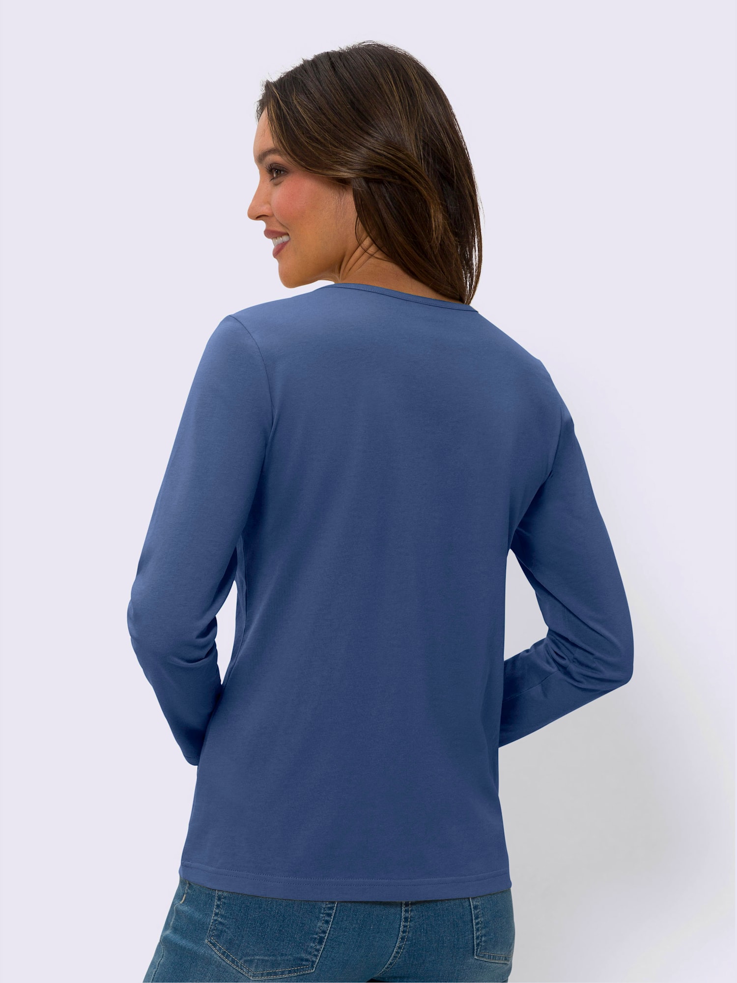 T-shirt à manches longues un basique facile à assortir, couleur bleu, taille 48 - Witt