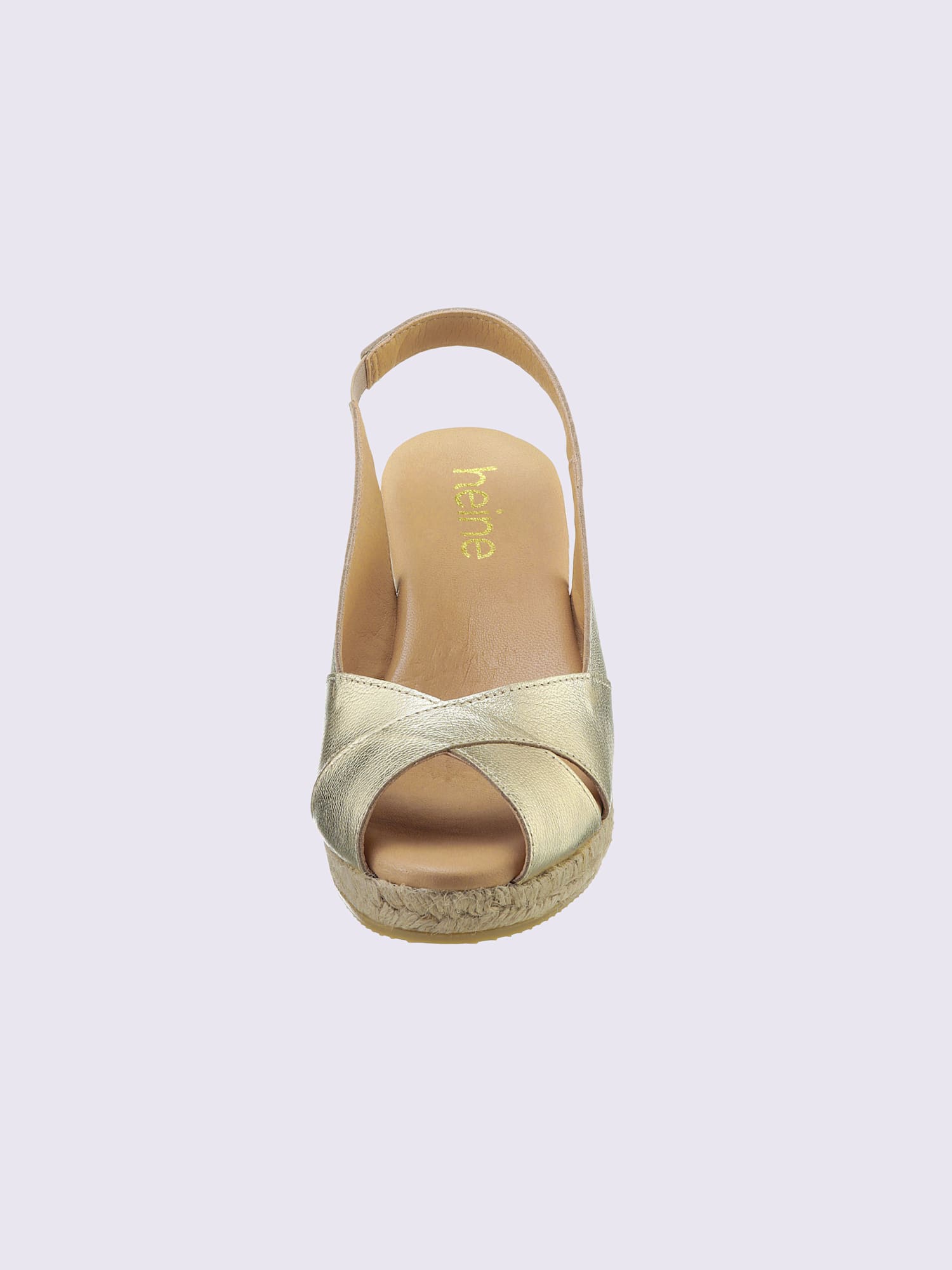 Sandales de fabrication espagnole, couleur couleur or, taille 36 - helline
