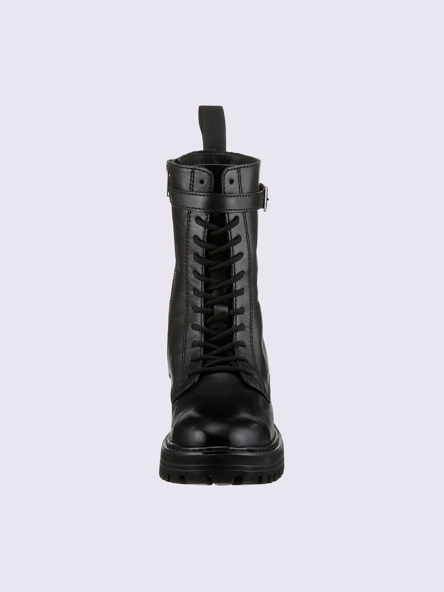 Bottines cuir nappa de vache, couleur noir, taille 36 - helline