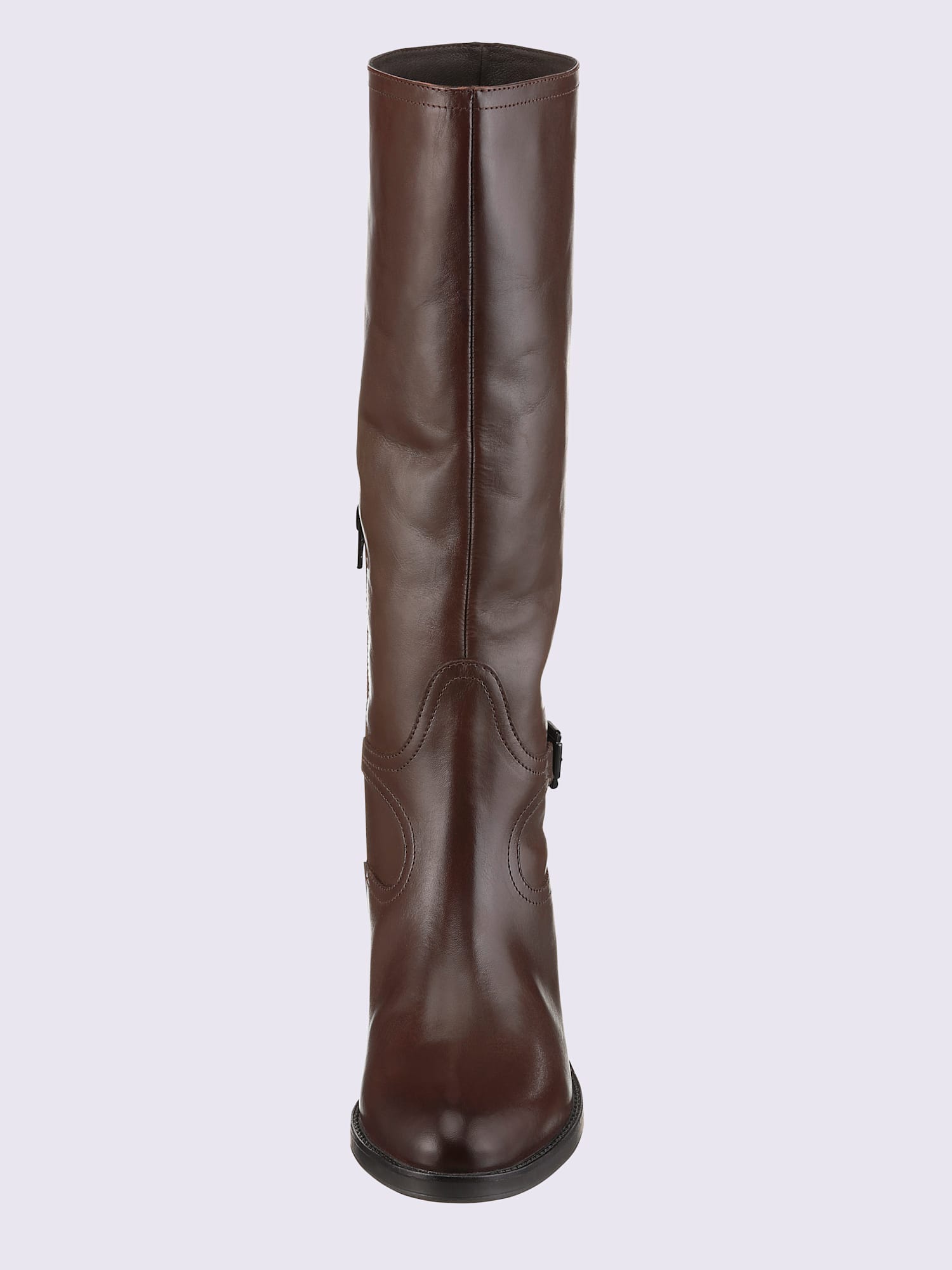 Bottes cuir nappa de vache, couleur marron, taille 37 - helline
