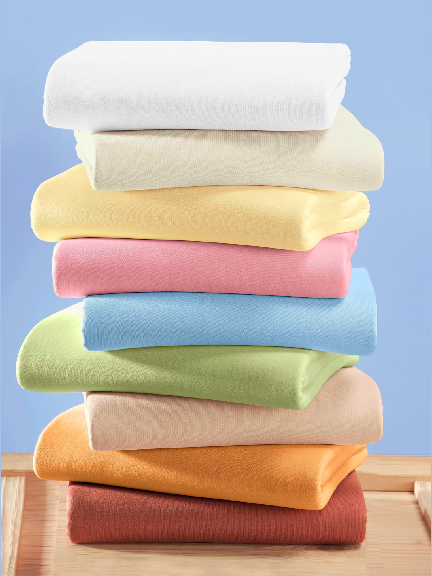 Drap-housse élasthanne : tenue infroissable, Hauteur de matelas jusqu'à 10 cm, couleur : orange foncé uni, taille 1 pièce 120x200 - 130x220 cm, marque