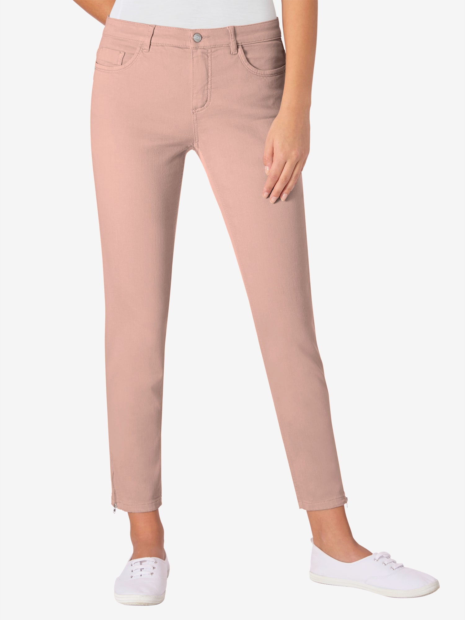 Jean stretch coupe féminine, couleur rose, taille 38, marque Creation L - helline
