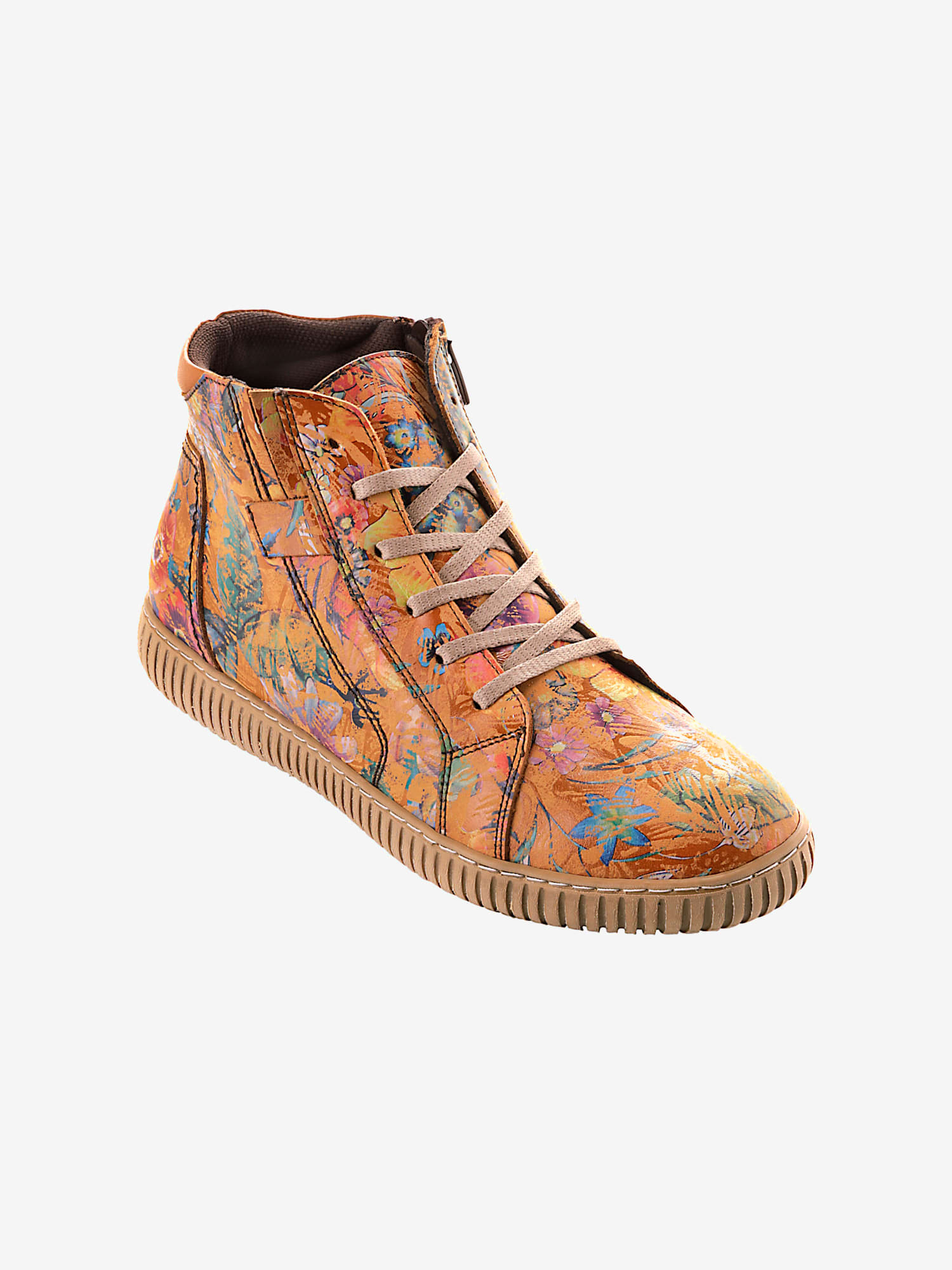 Bottines largeur g*, marron moyen à motifs, taille 42, Gemini - helline