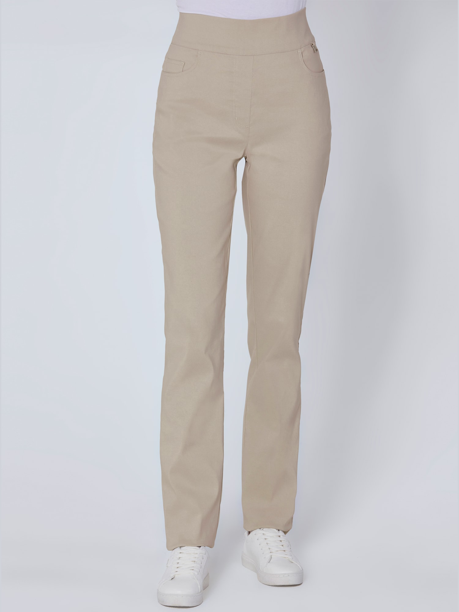 Pantalon large ceinture élastique, couleur gris, taille 40, marque Stehmann Comfort line - helline