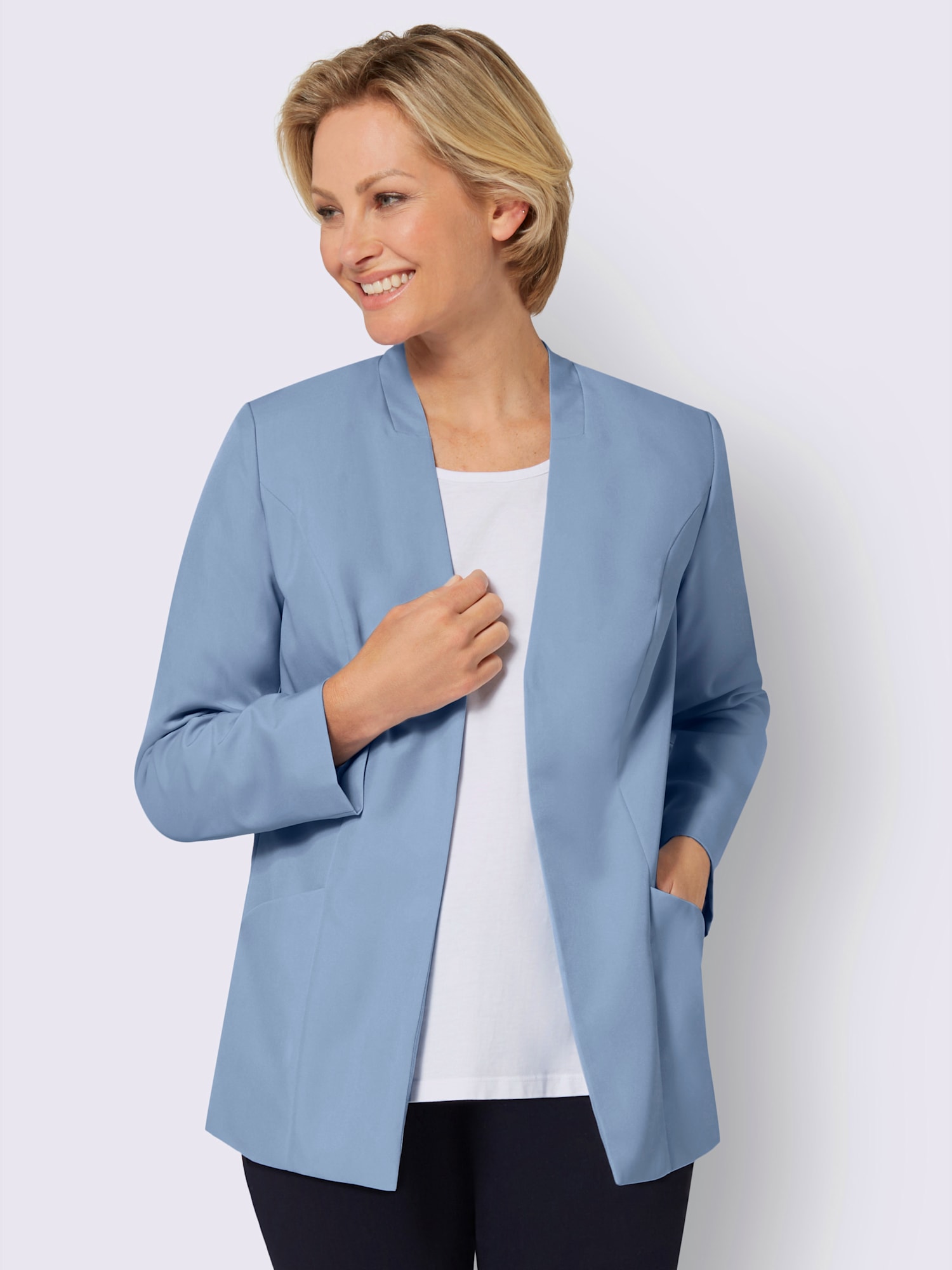 Blazer qualité ultra-douce, couleur bleu, taille 48 - Witt