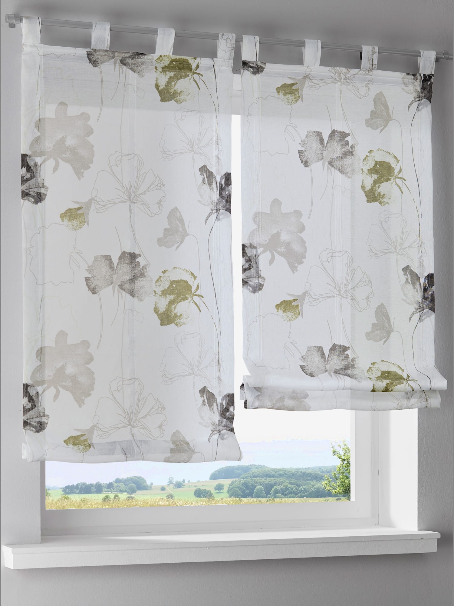 Joli store-bateau, couleur blanc, taille 140x60 cm, marque helline home - helline