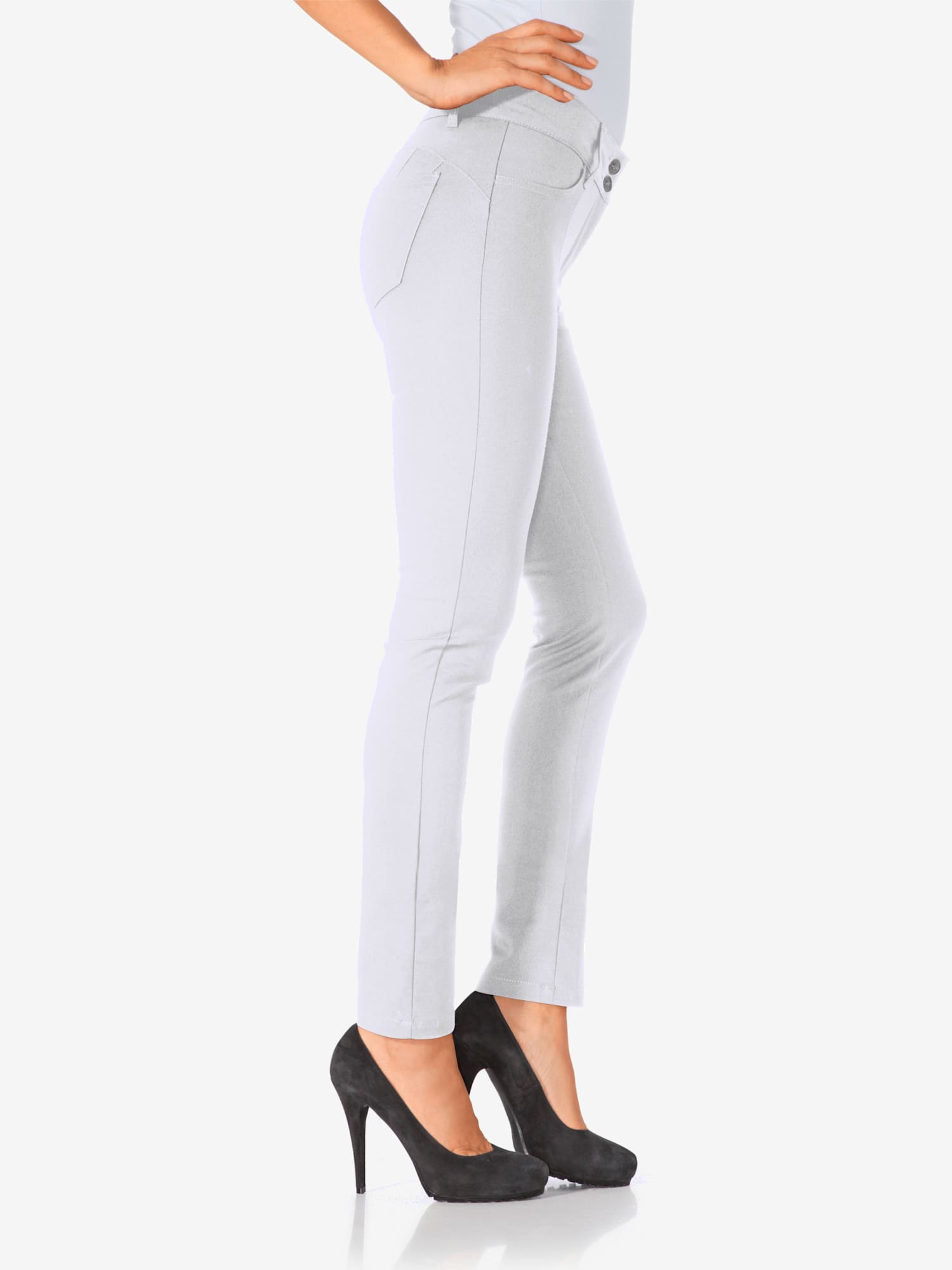 Pantalon skinny coupe skinny, couleur blanc, taille 44, marque Rick Cardona - helline