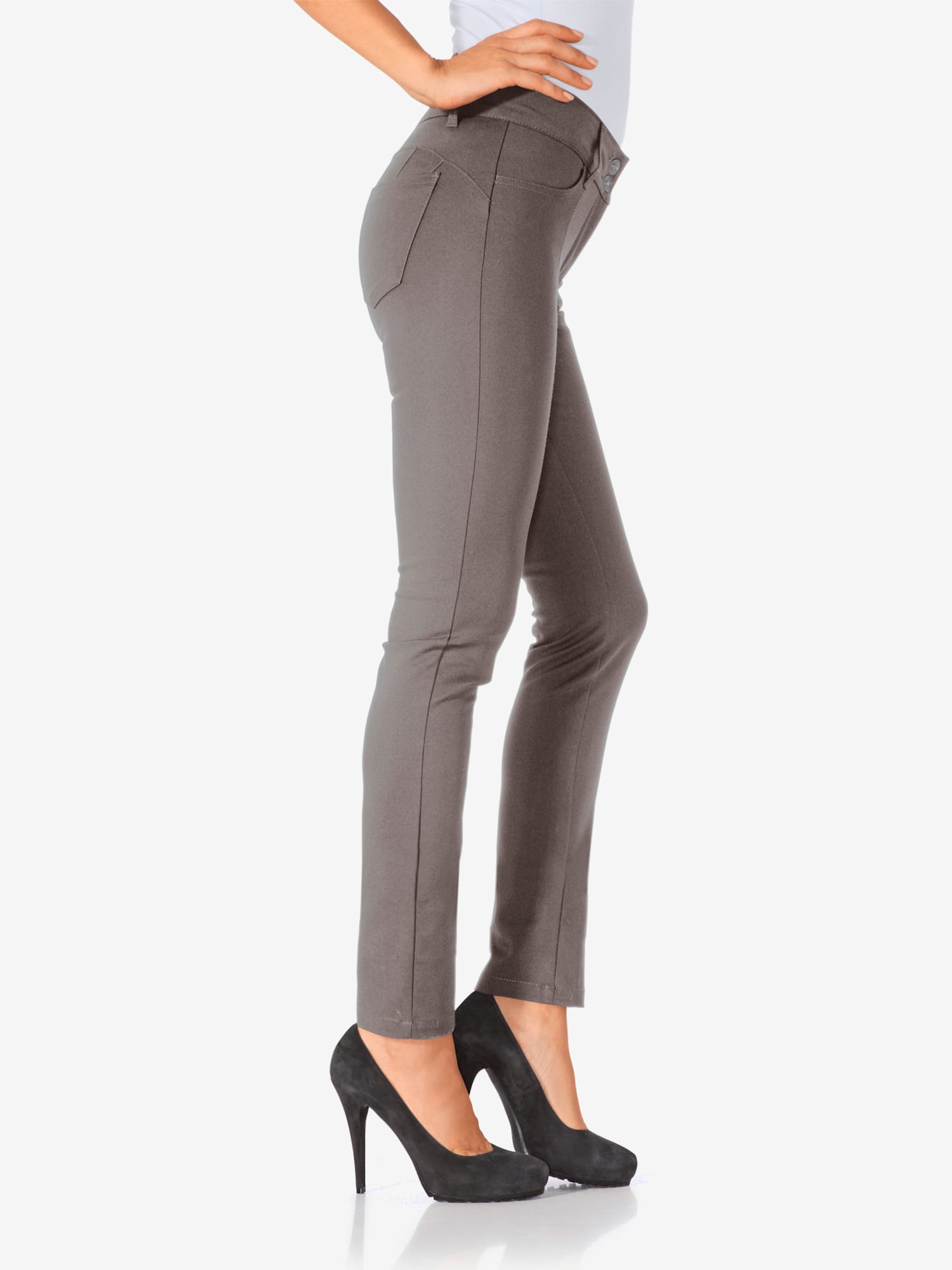 Pantalon skinny coupe skinny, couleur marron, taille 36, marque Rick Cardona - helline