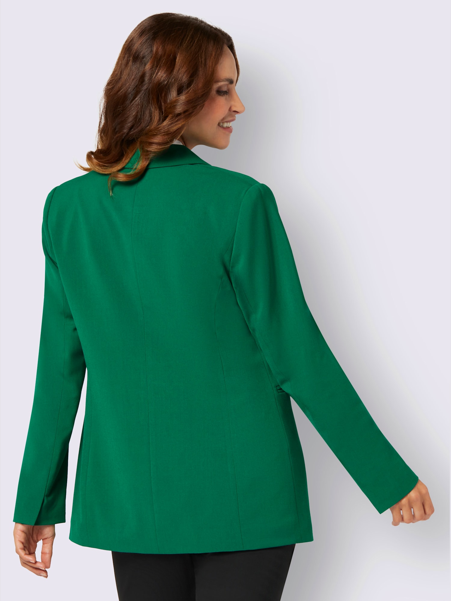 Blazer mélange de matières facile d'entretien, couleur vert, taille 50, marque Fair Lady - helline