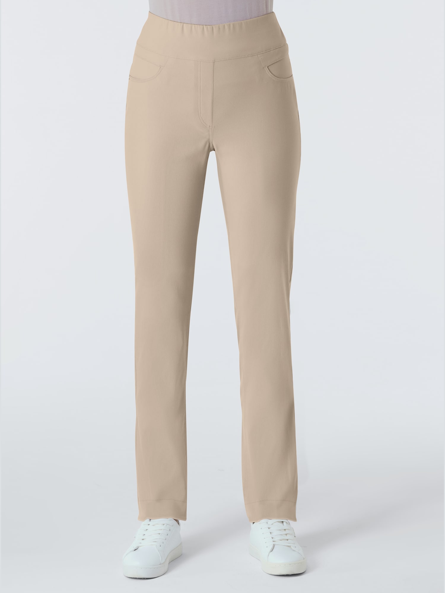 Pantalon extensible qualité viscose extensible souple, couleur marron, taille 44, marque CREATION L PREMIUM - helline