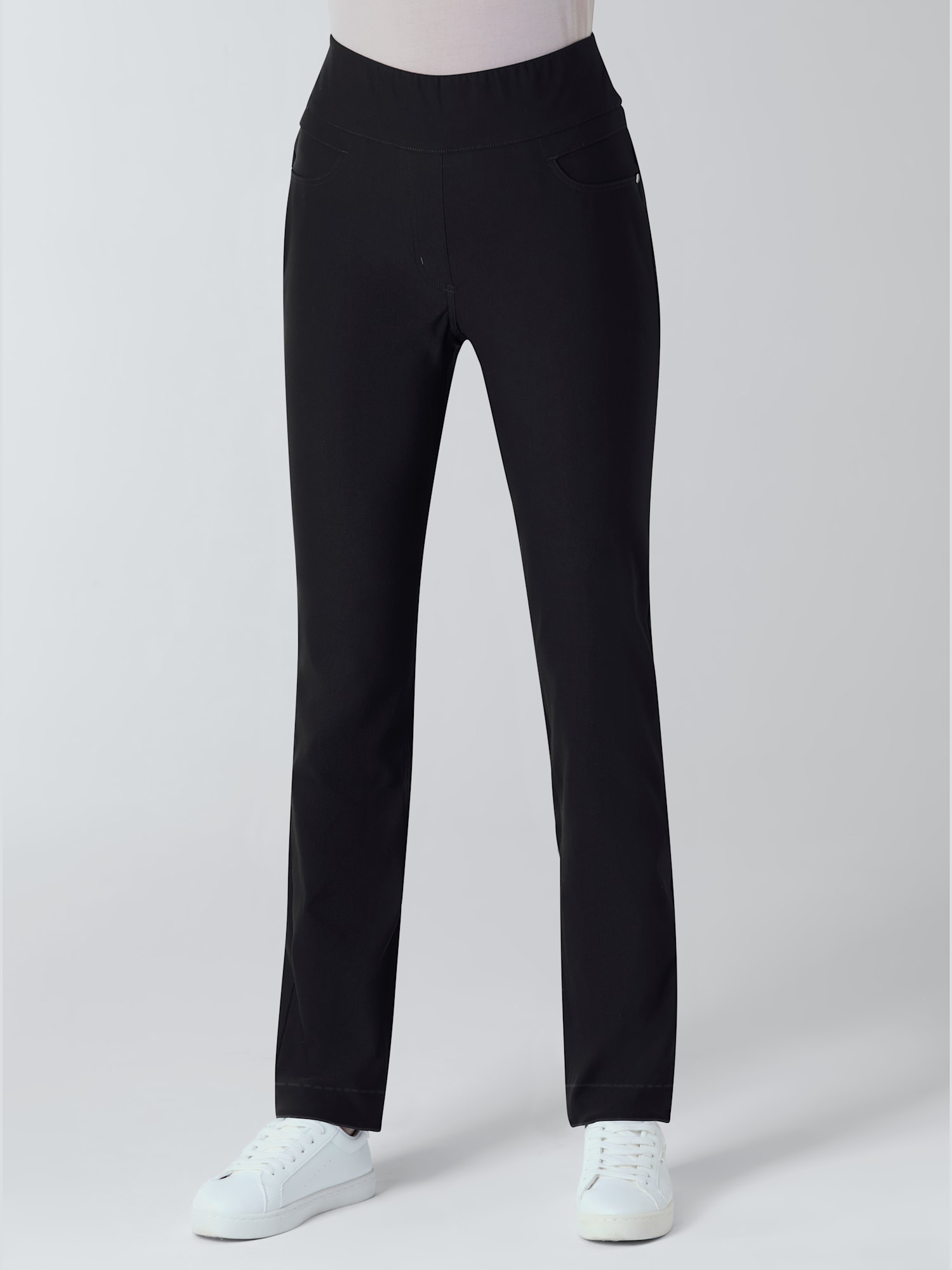 Pantalon extensible qualité viscose extensible souple, couleur noir, taille 44, marque CREATION L PREMIUM - helline