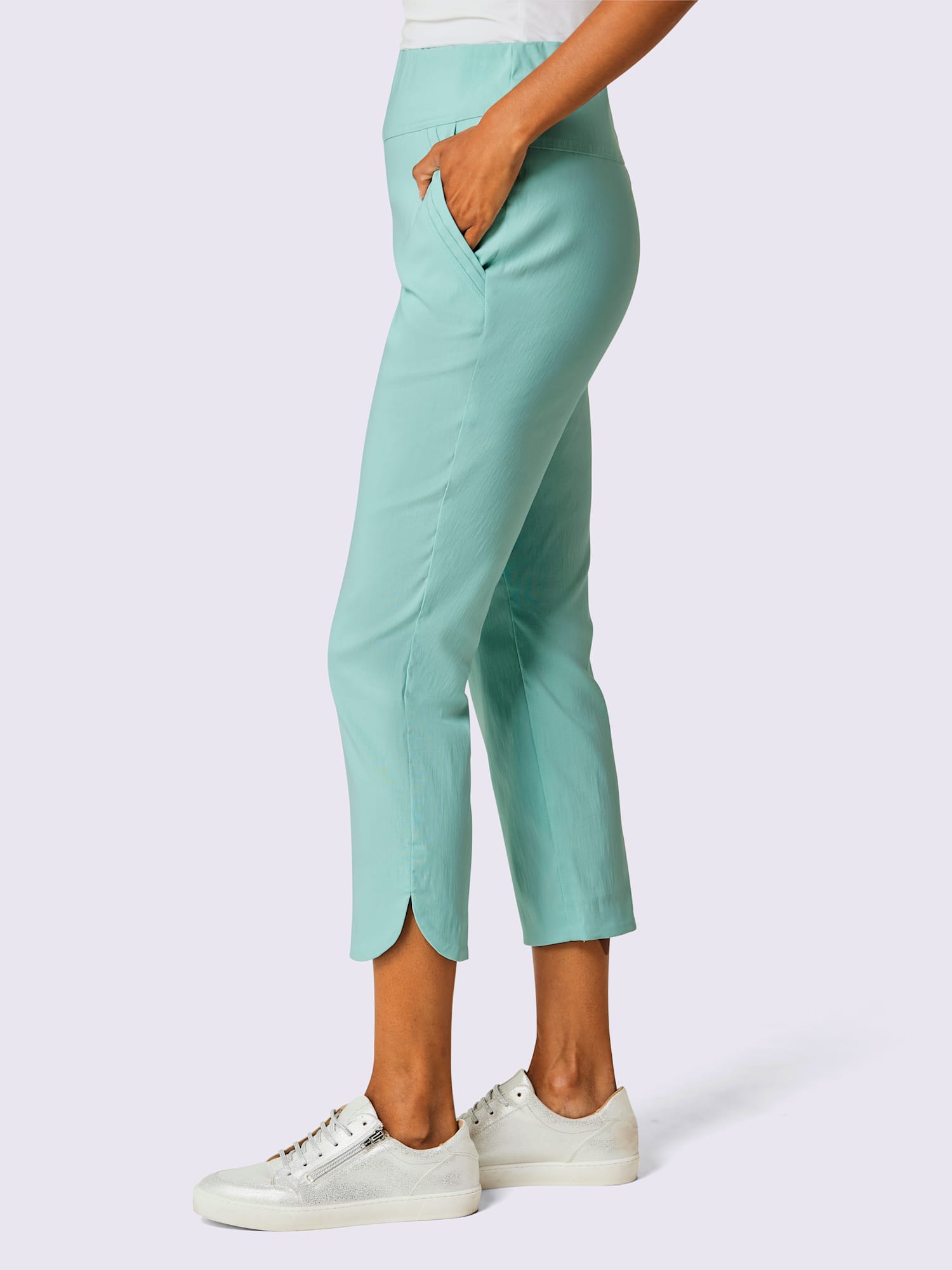Pantalon 7/8 qualité lyocell estivale, couleur bleu, taille 42, marque Stehmann Comfort line - helline
