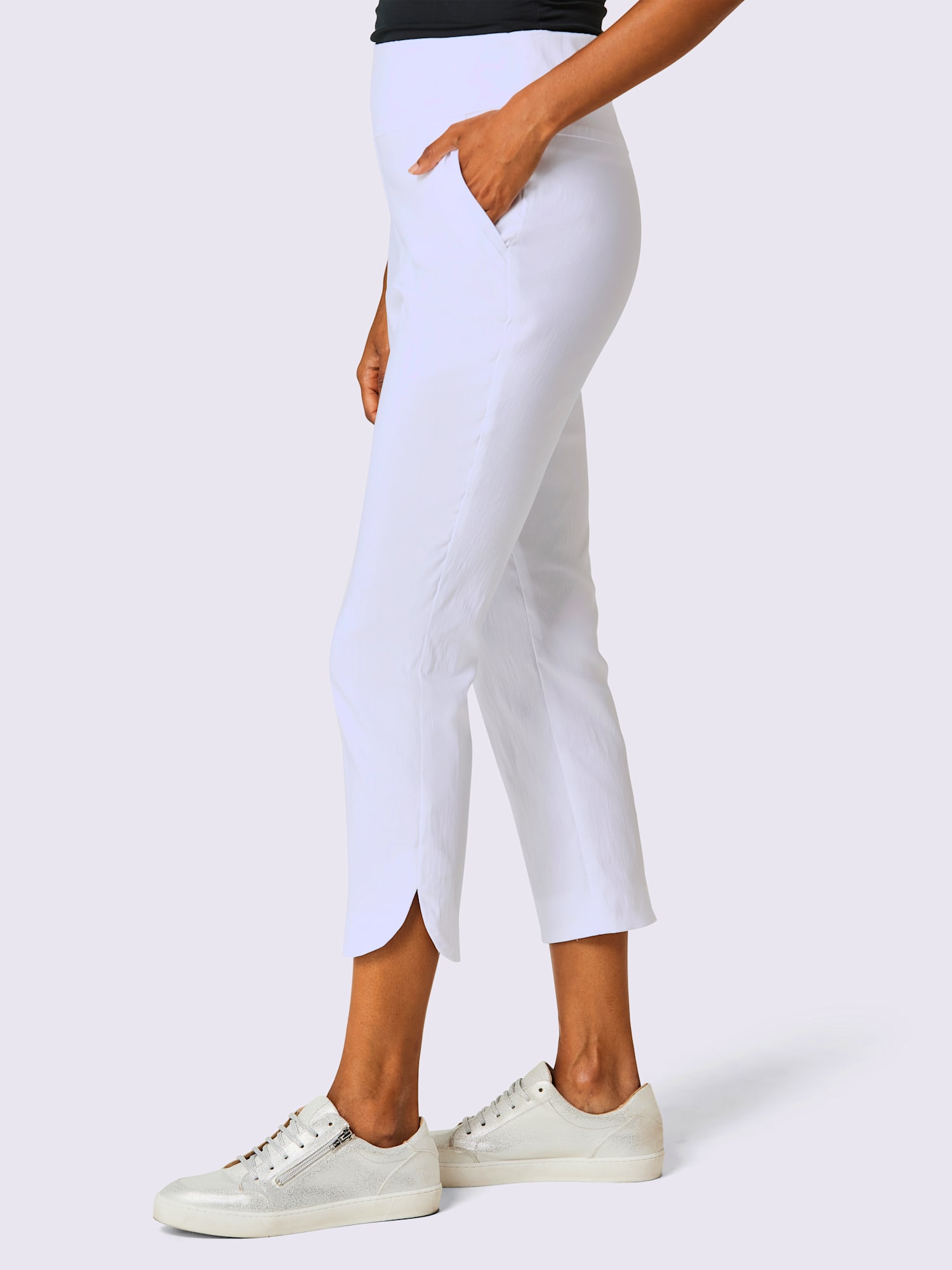 Pantalon 7/8 qualité lyocell estivale, couleur blanc, taille 38, marque Stehmann Comfort line - helline