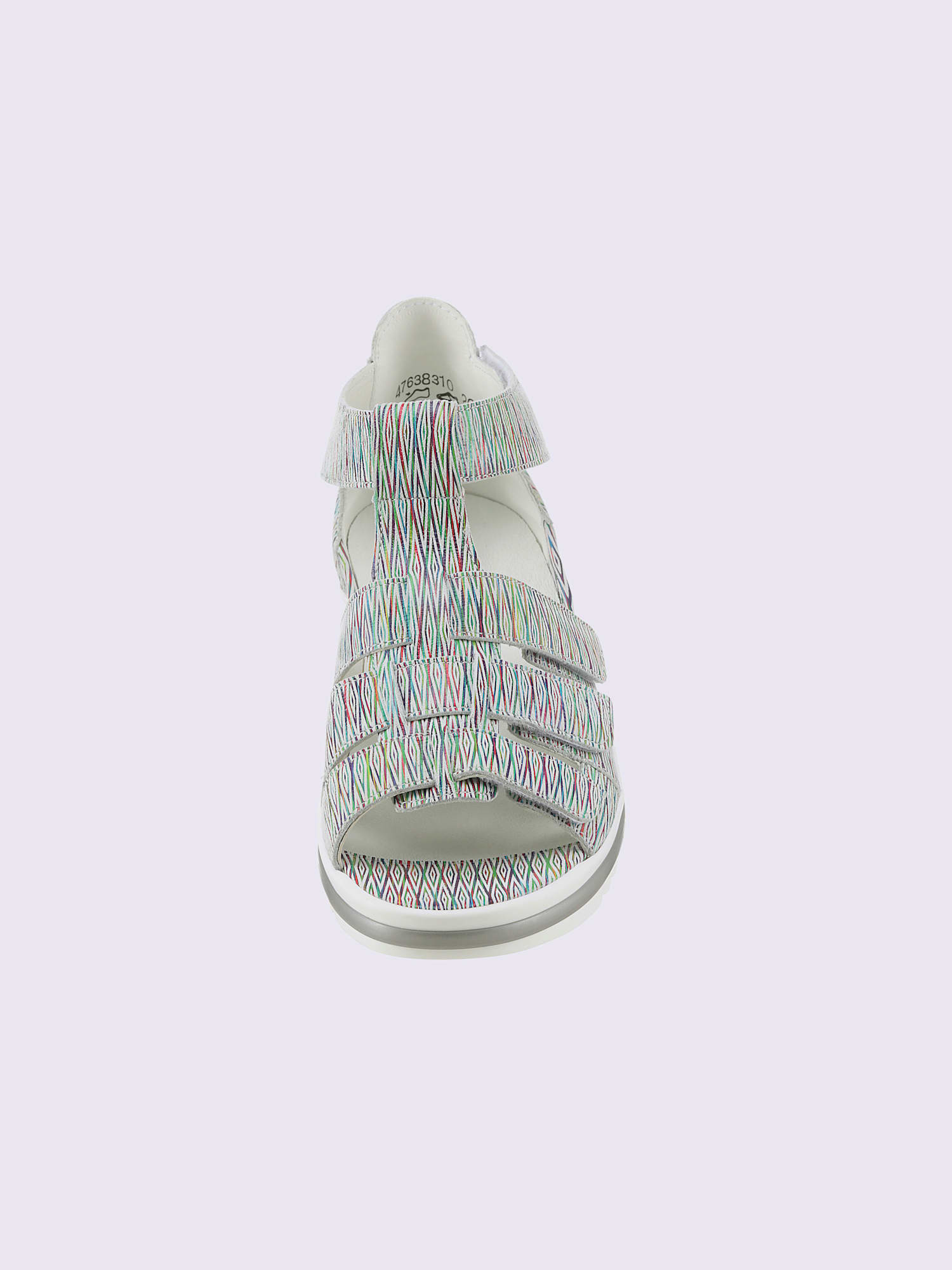 Sandales largeur h*, blanc à motifs, taille 6, Waldläufer - helline