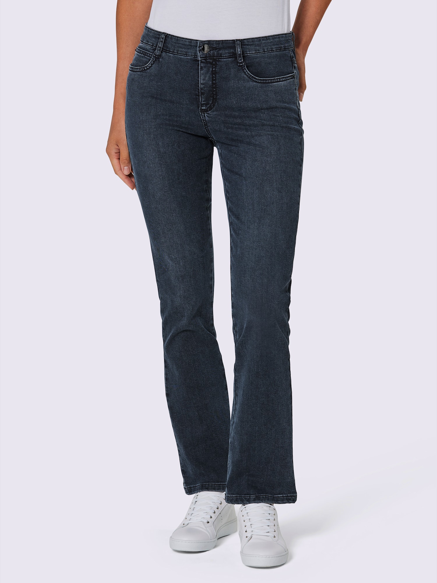 Jean 5 poches mélange coton et lyocell de qualité, couleur bleu, taille 42, marque Ascari - helline