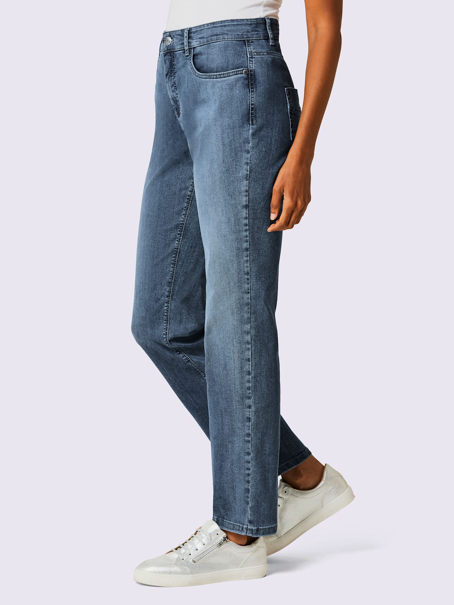 Jean 5 poches très extensible, couleur bleu, taille 38, marque Ascari - helline