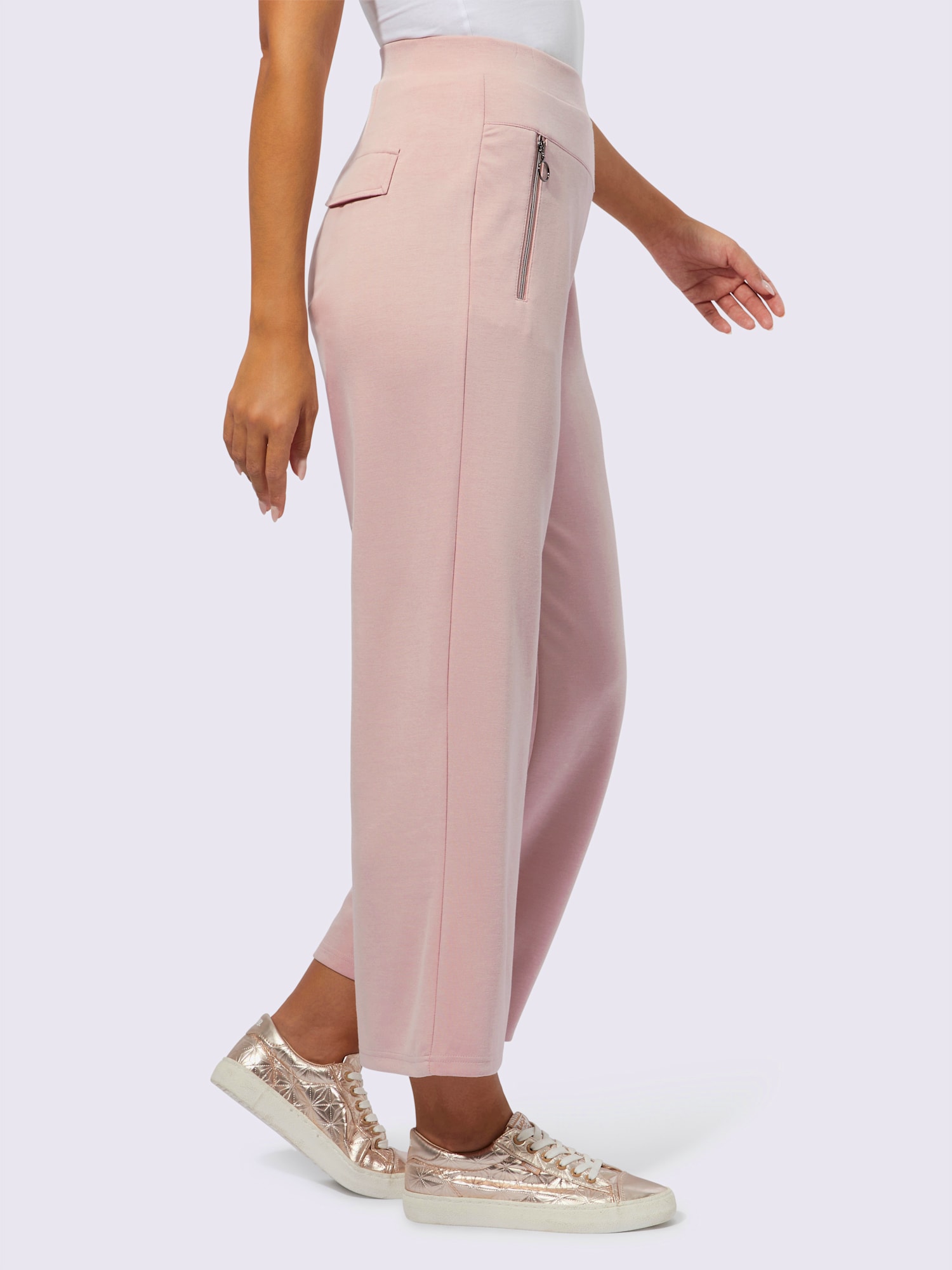 Pantalon large 50% modal, couleur couleur ivoire, taille 44, marque Creation L - Witt