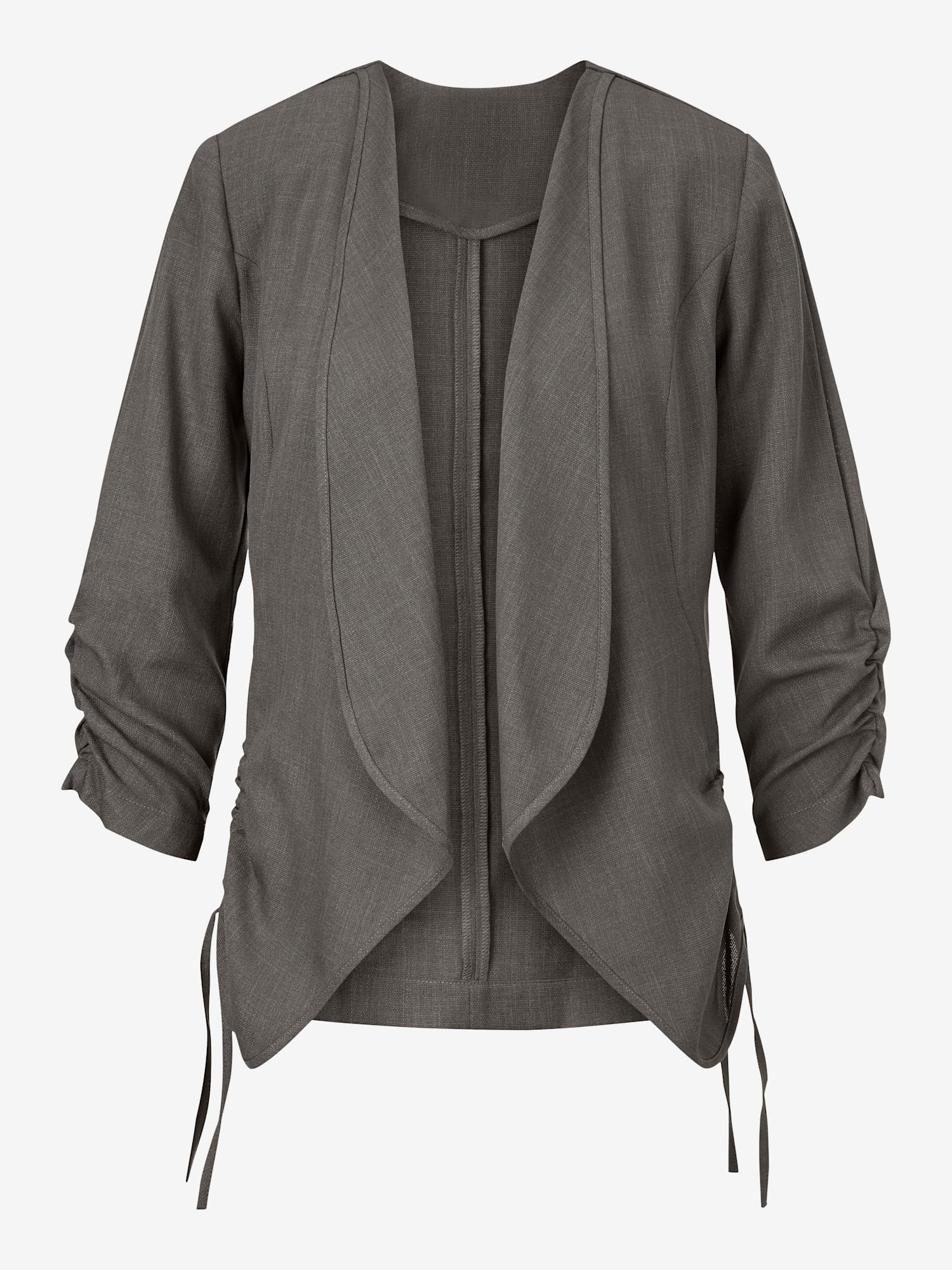 Blazer chemisier imitation lin, couleur marron, taille 40 - Witt