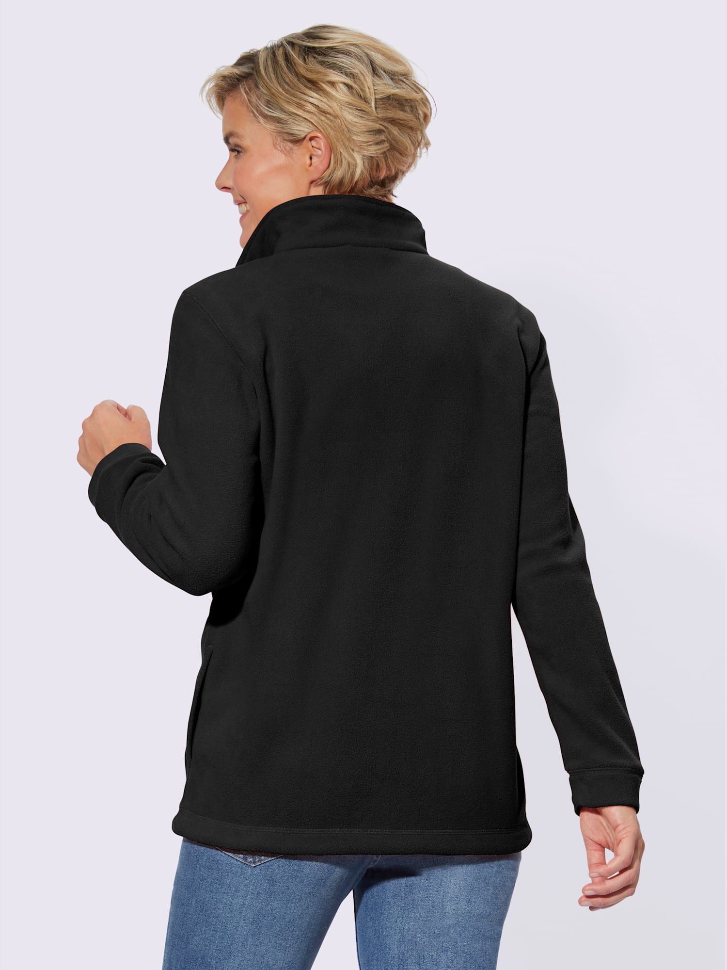 Veste polaire traitement contre les bouloches, couleur noir, taille 23, marque Collection L - helline