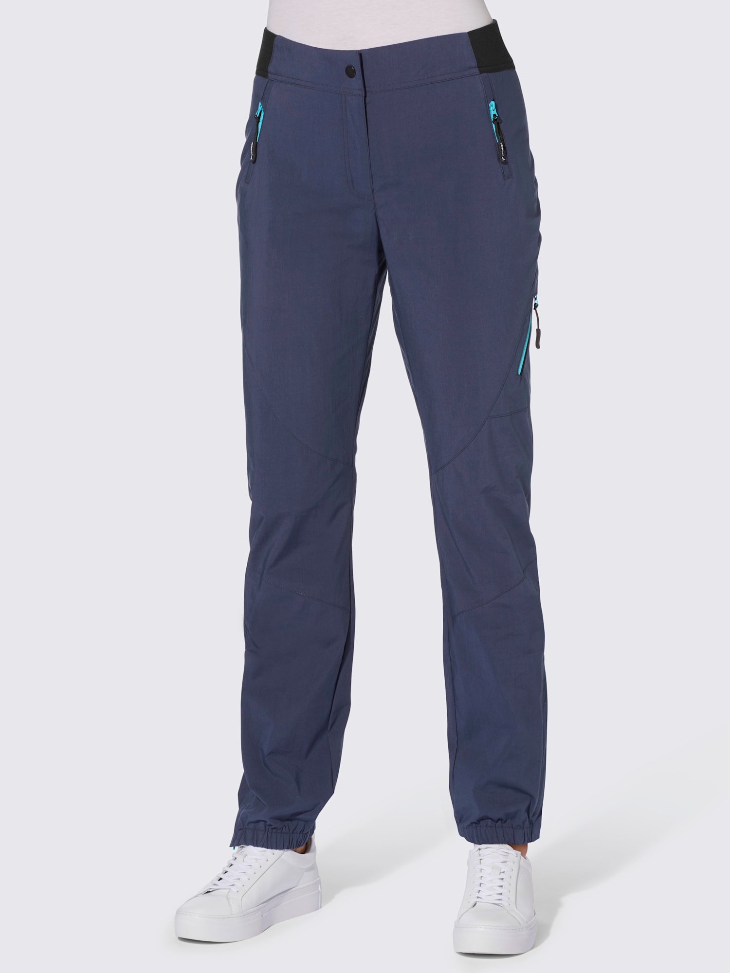 Pantalon technique 55% coton, couleur bleu, taille 48, marque Collection L - helline