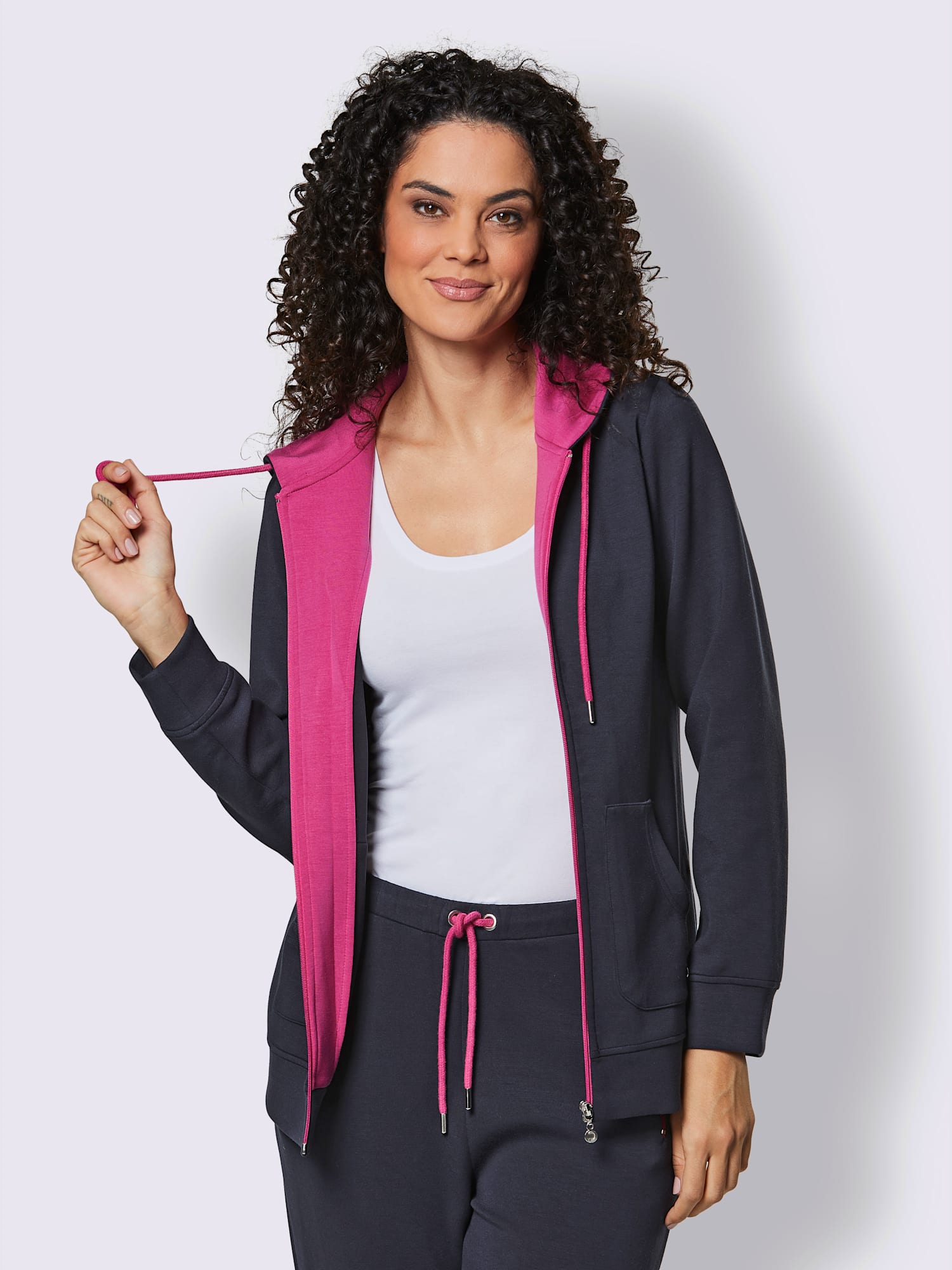 Veste 60% modal, couleur bleu, taille 54/56, marque CREATION L PREMIUM - helline