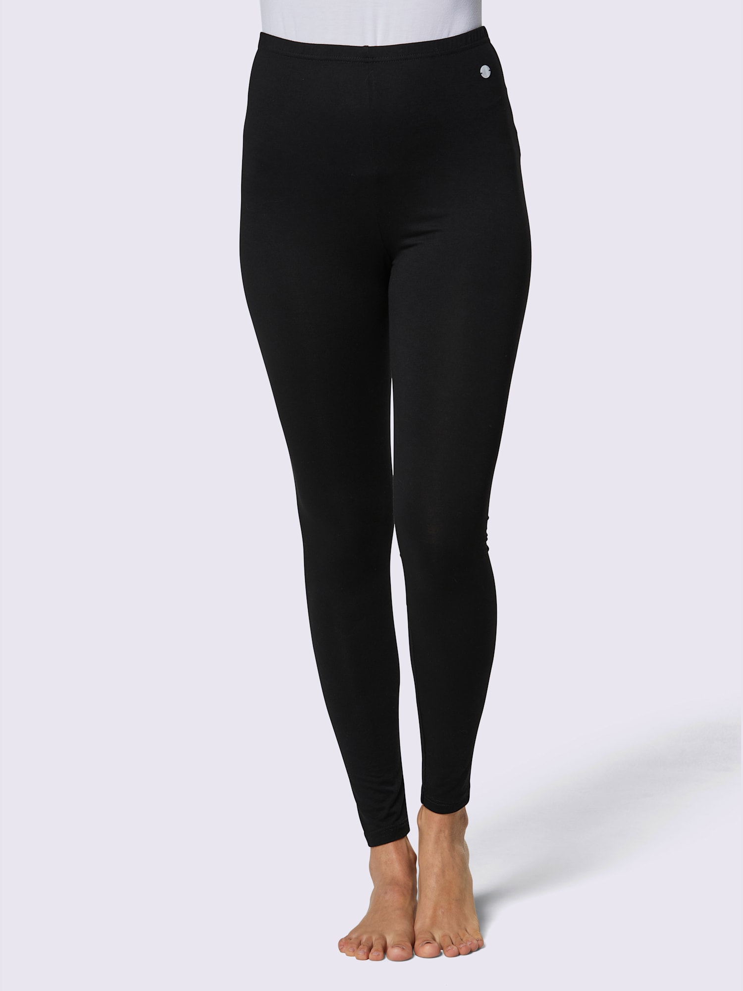 Legging en modal jersey fin, couleur noir, taille 54/56, marque CREATION L PREMIUM - helline