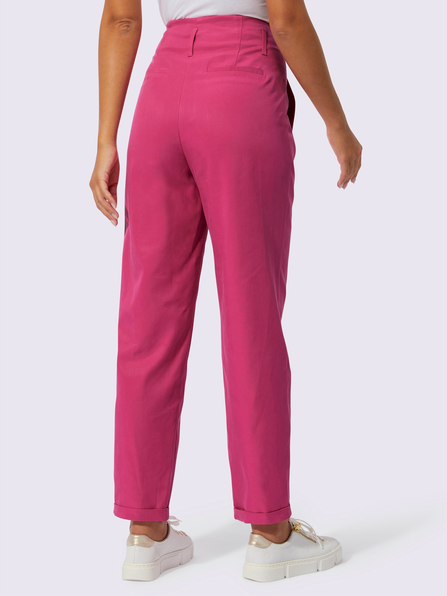 Pantalon qualité lyocell estivale, couleur rose, taille 44, marque Creation L - Witt