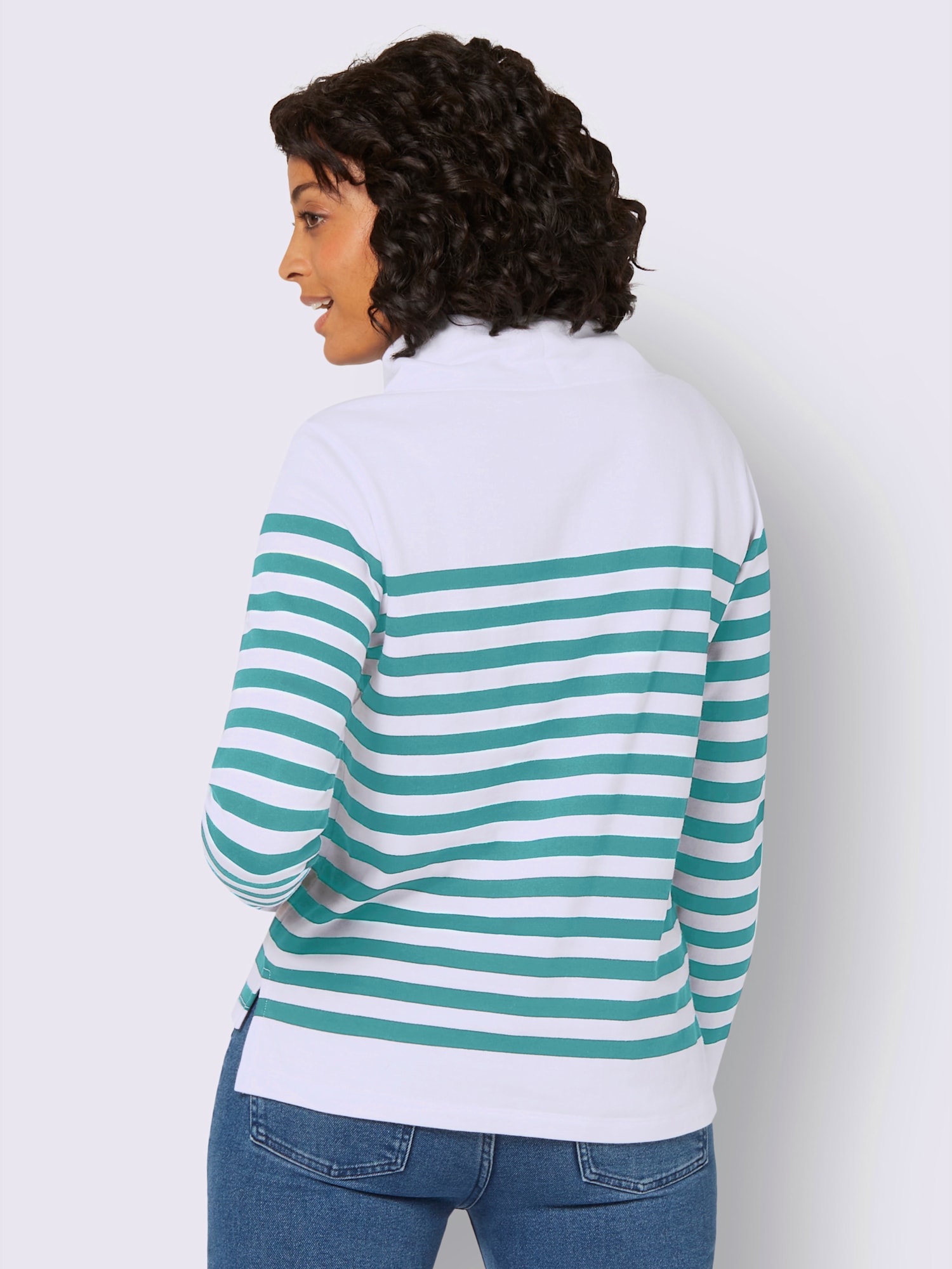 Sweatshirt 50% coton, couleur blanc, taille 40, marque Collection L - helline