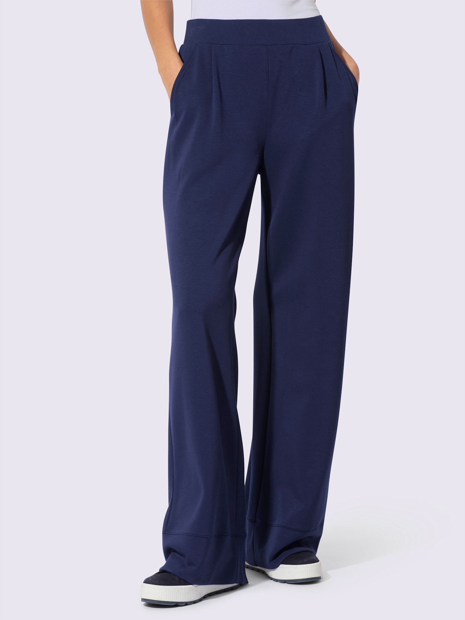 Pantalon 50% modal, couleur bleu, taille 38, marque Creation L - helline