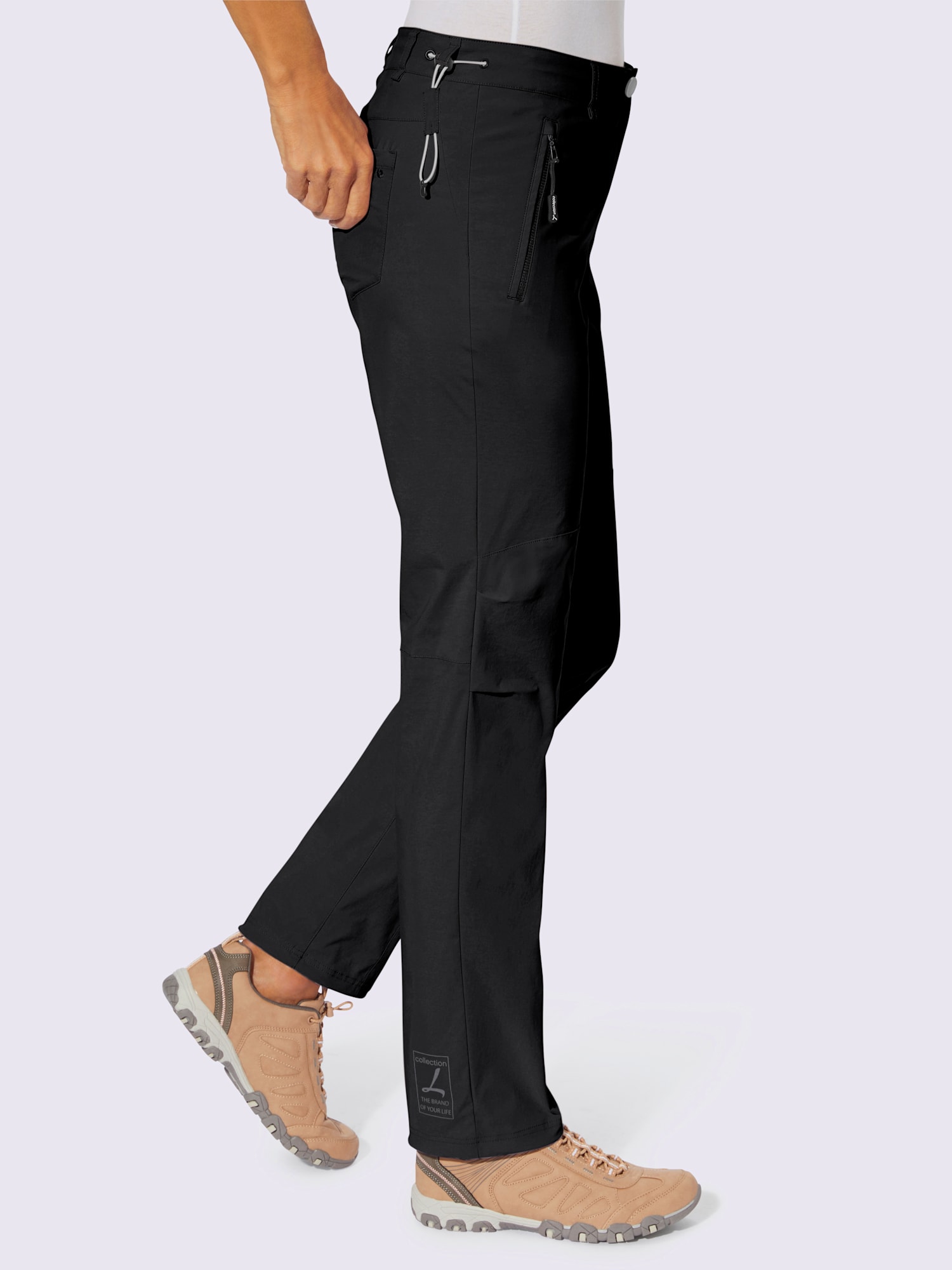 Pantalon technique qualité légère et aérée, couleur noir, taille 52, marque Collection L - helline