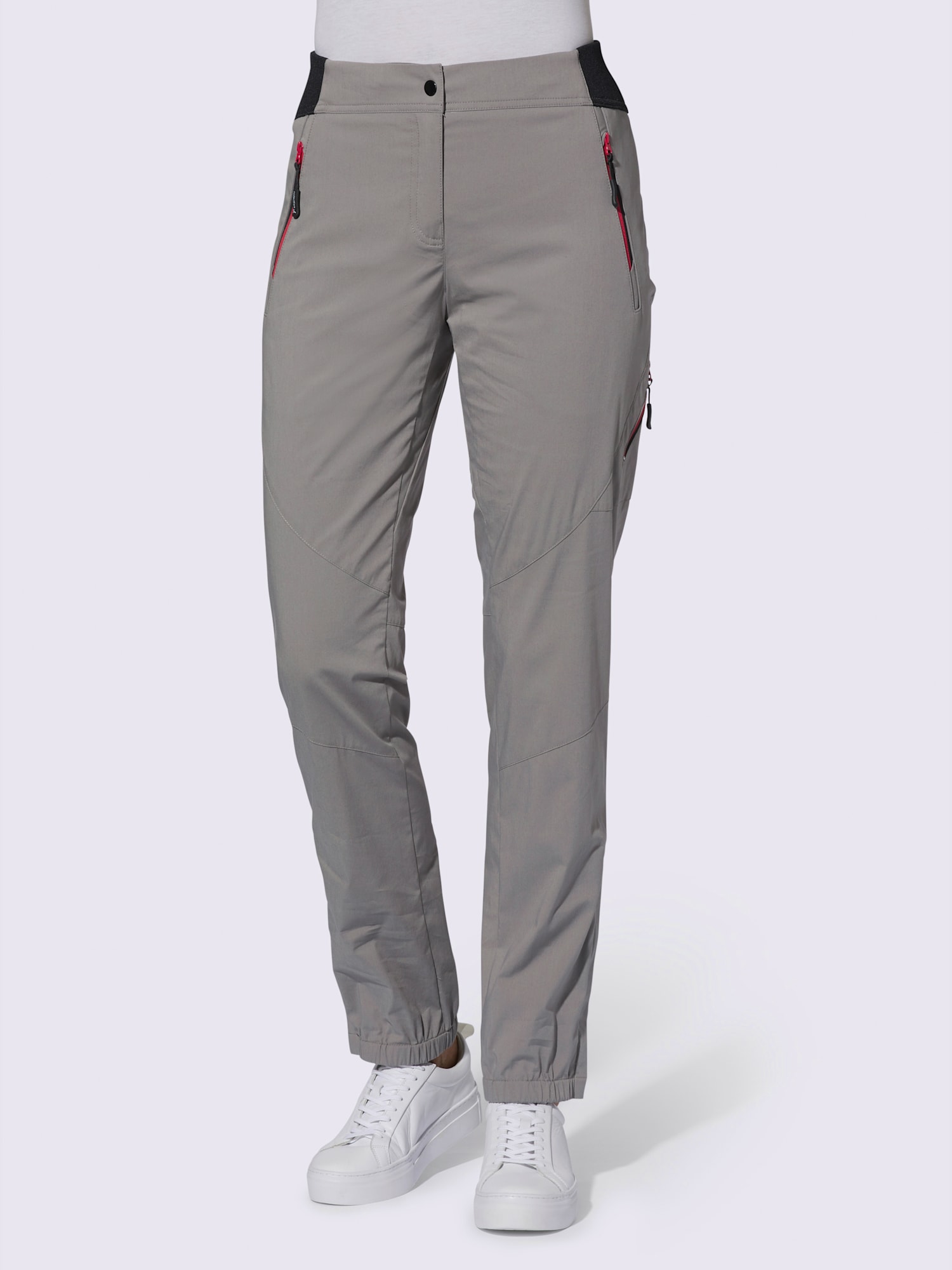 Pantalon technique 55% coton, couleur gris, taille 44, marque Collection L - helline