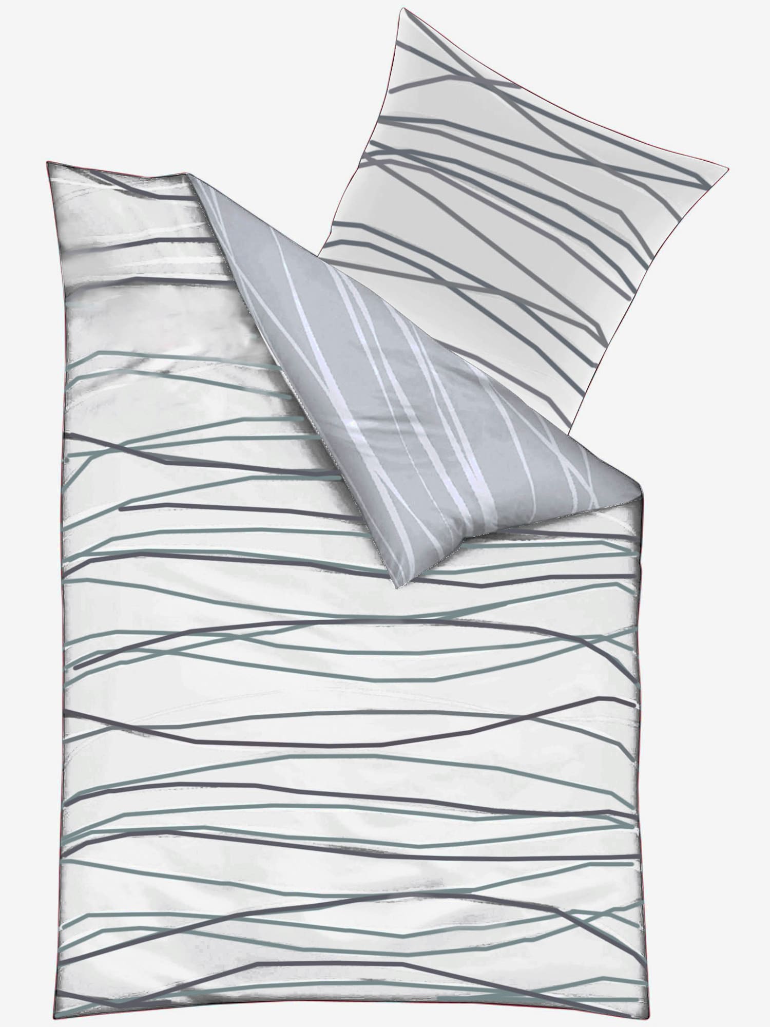 Linge de lit flanelle fine douce, couleur blanc, taille 80x80/155x220 cm, marque Kaeppel - helline