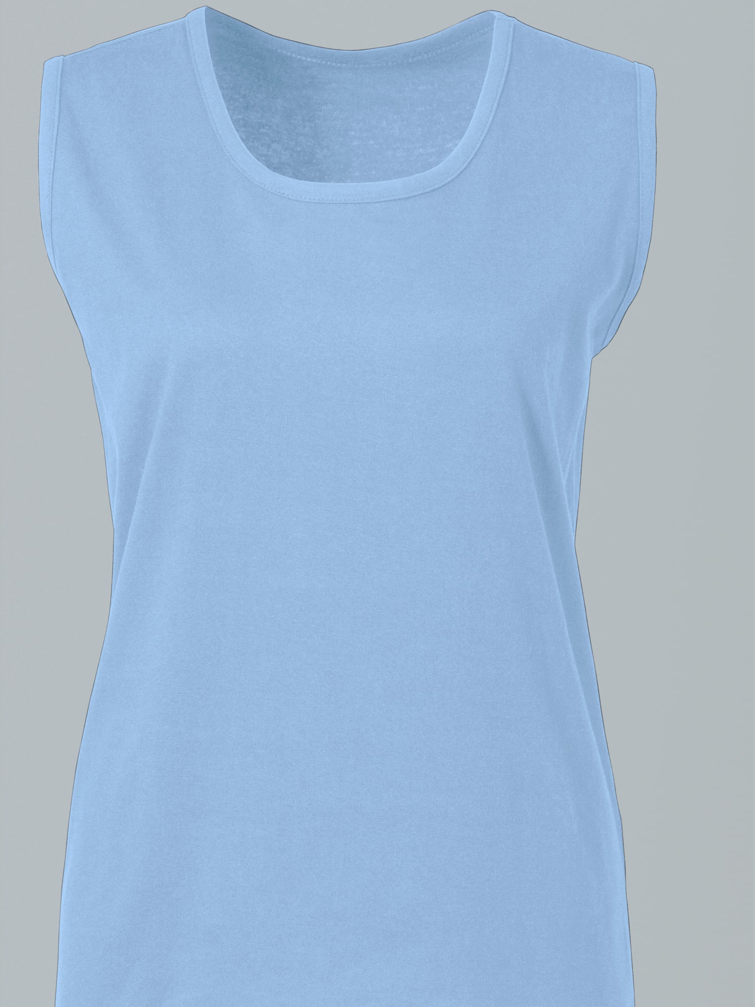 Débardeur bretelles larges avec encolure ronde, couleur bleu, taille 50 - helline