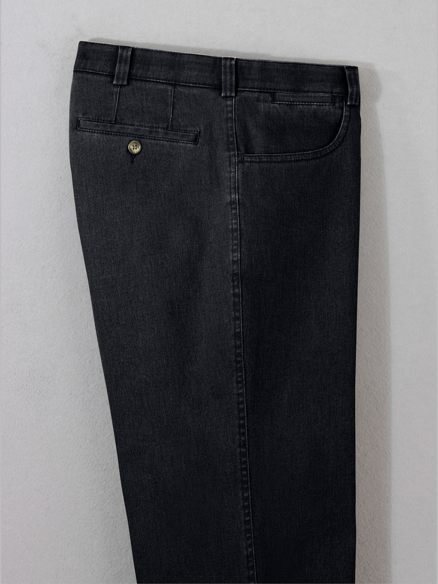 Jean ceinture élastique confortable 4 poches, couleur noir, taille 24 - Witt