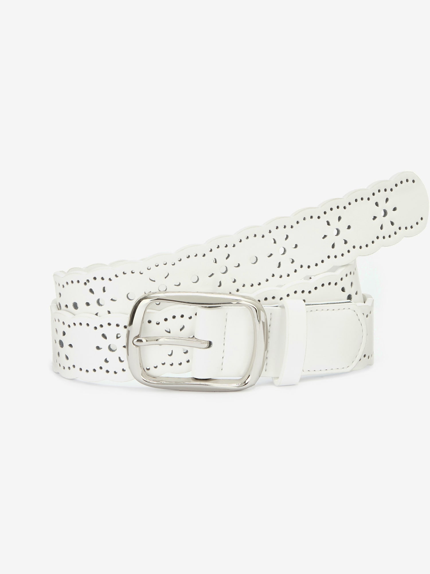 Ceinture au niveau des hanches avec motif ajouré tendance, couleur blanc, taille 95, marque LASCANA - helline