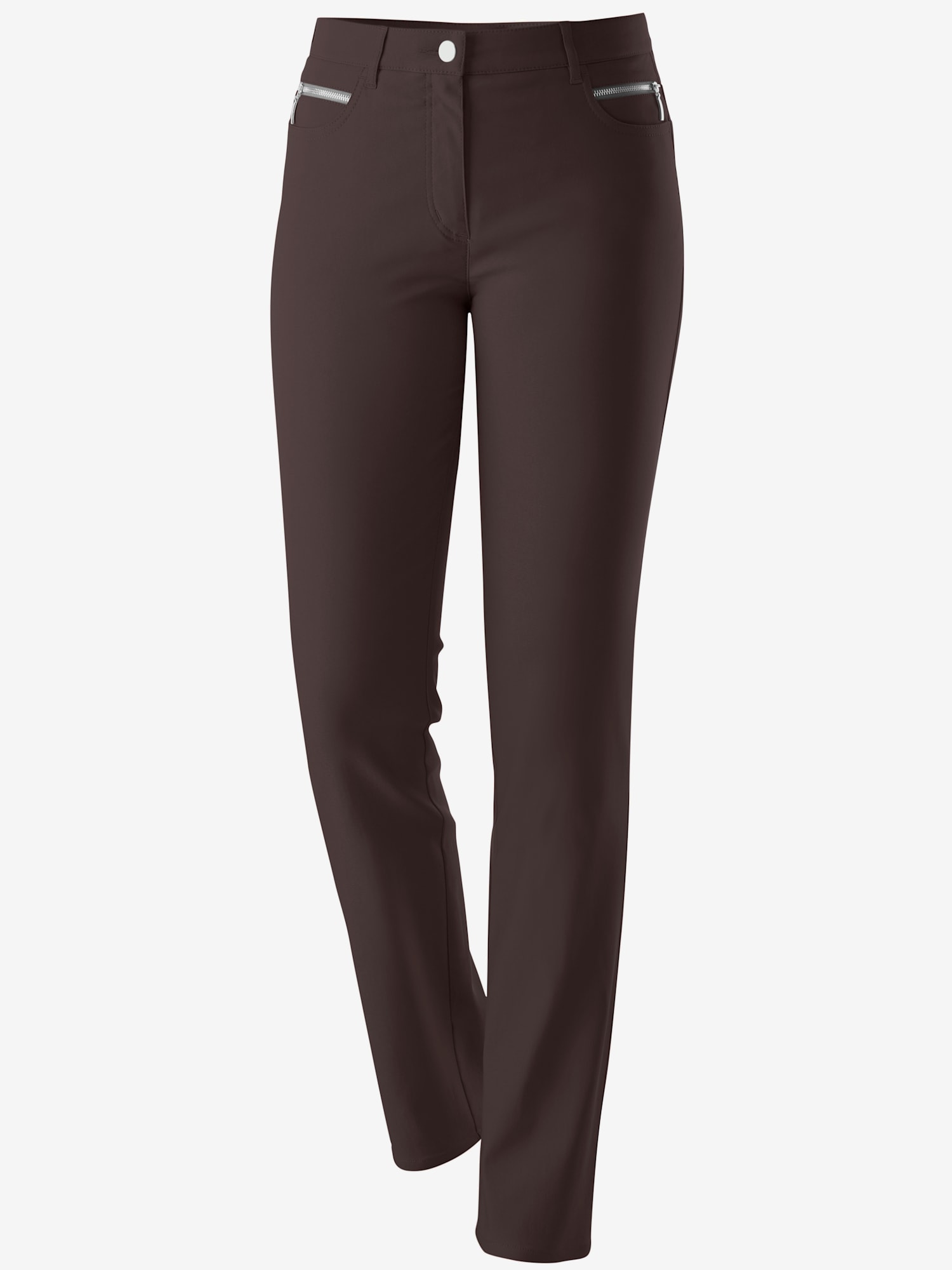 Pantalon d'hiver femme coupe indémodable, couleur marron, taille 52, marque Stehmann Comfort line - helline