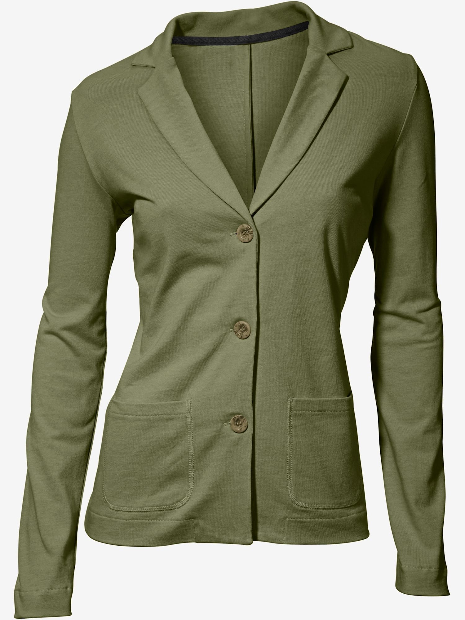 Blazer en jersey coupe sobre pour un look décontracté tendance, couleur vert, taille 46 - Witt