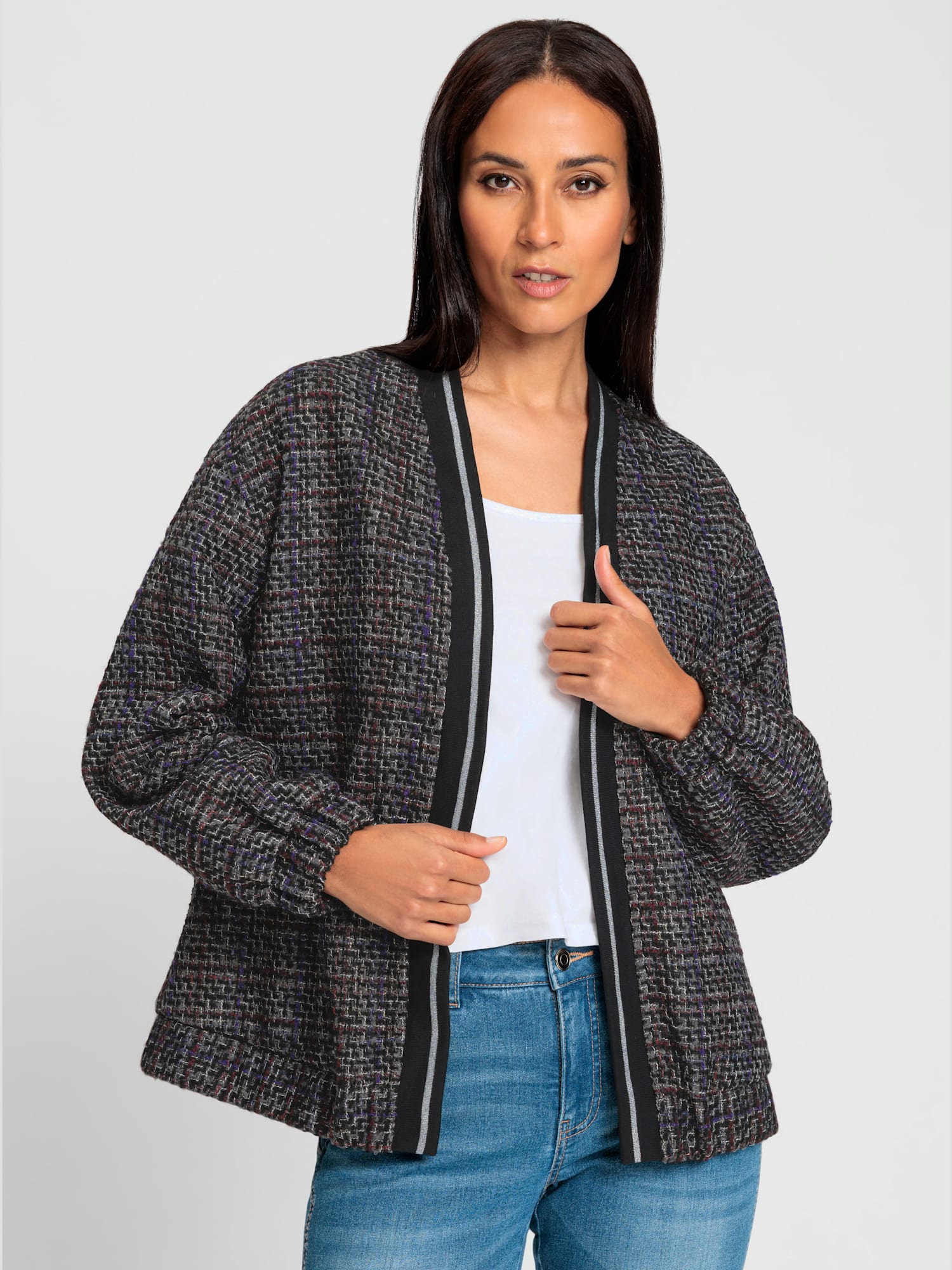 Blouson qualité bouclée chaude, couleur noir, taille 44, marque Rick Cardona - helline