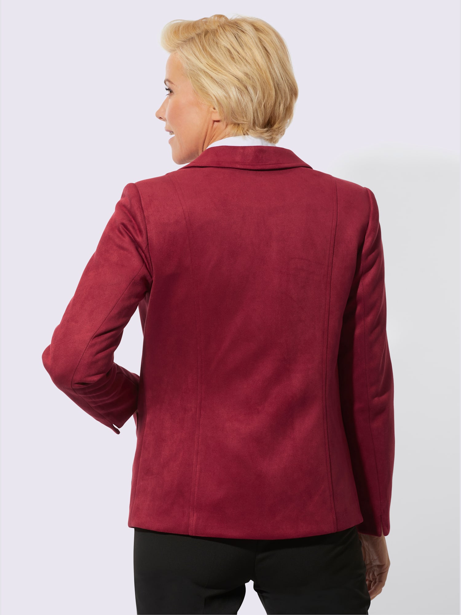 Blazer en synthétique toucher velouté, couleur rouge, taille 40 - Witt