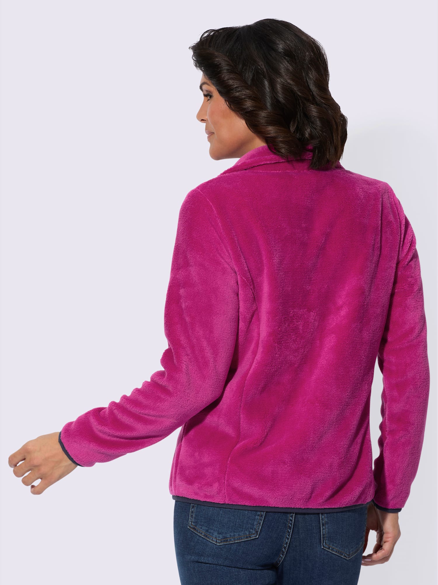 Veste polaire qualité ultra-douce, couleur rose, taille 50, marque Collection L - helline
