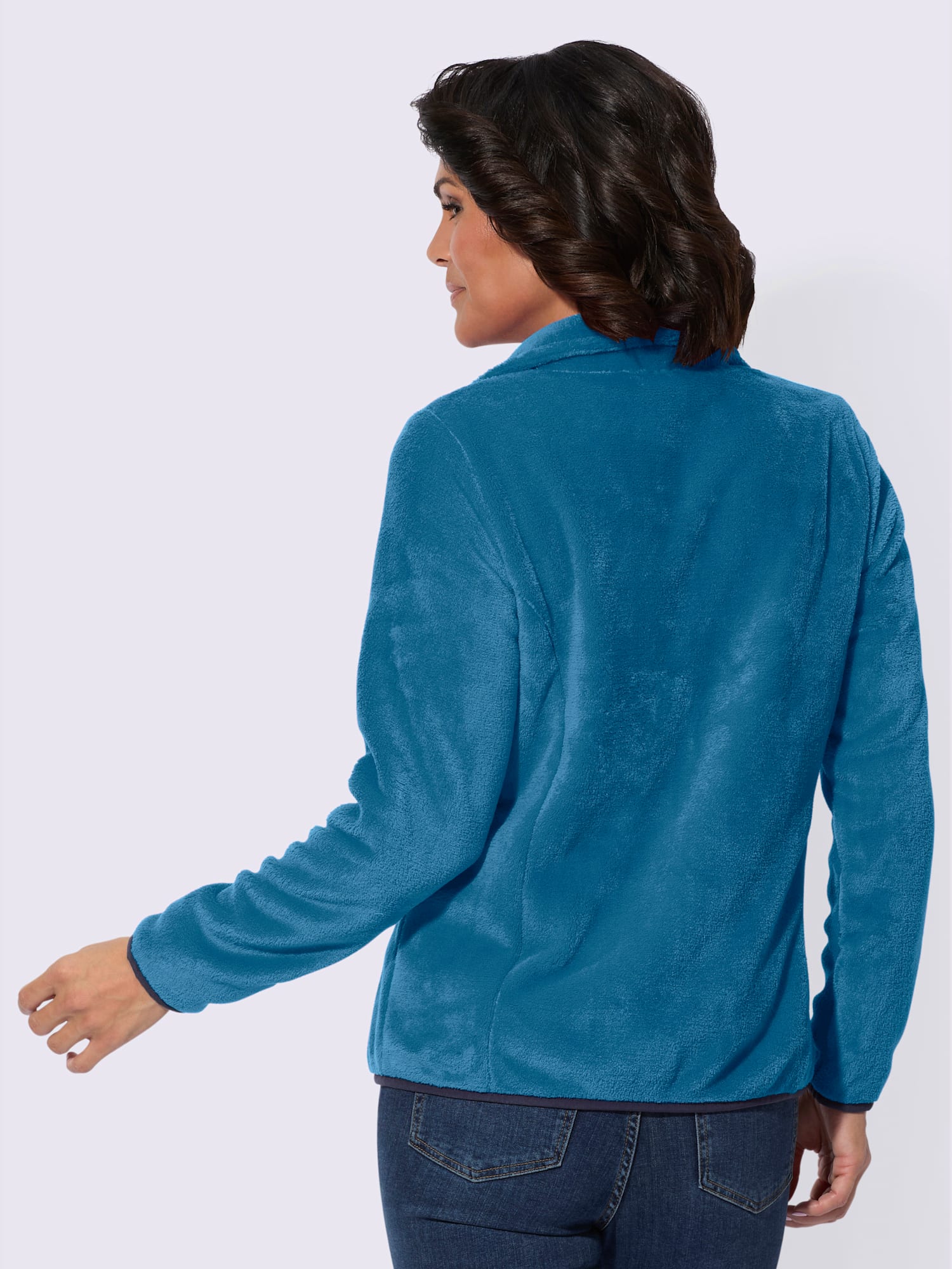 Veste polaire qualité ultra-douce, couleur bleu, taille 50, marque Collection L - helline