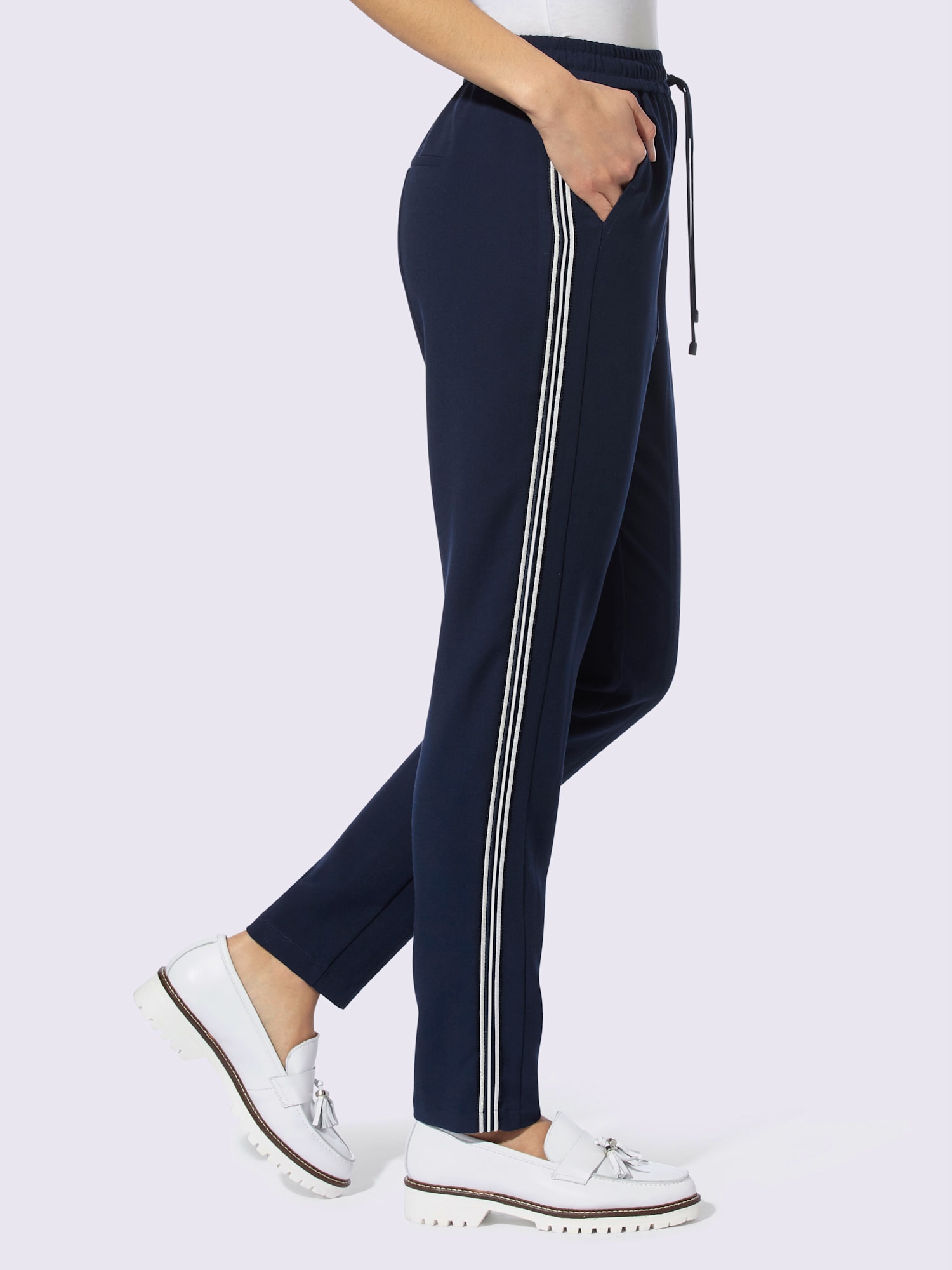 Pantalon jogpant qualité tissée, couleur bleu, taille 48, marque Rick Cardona - helline
