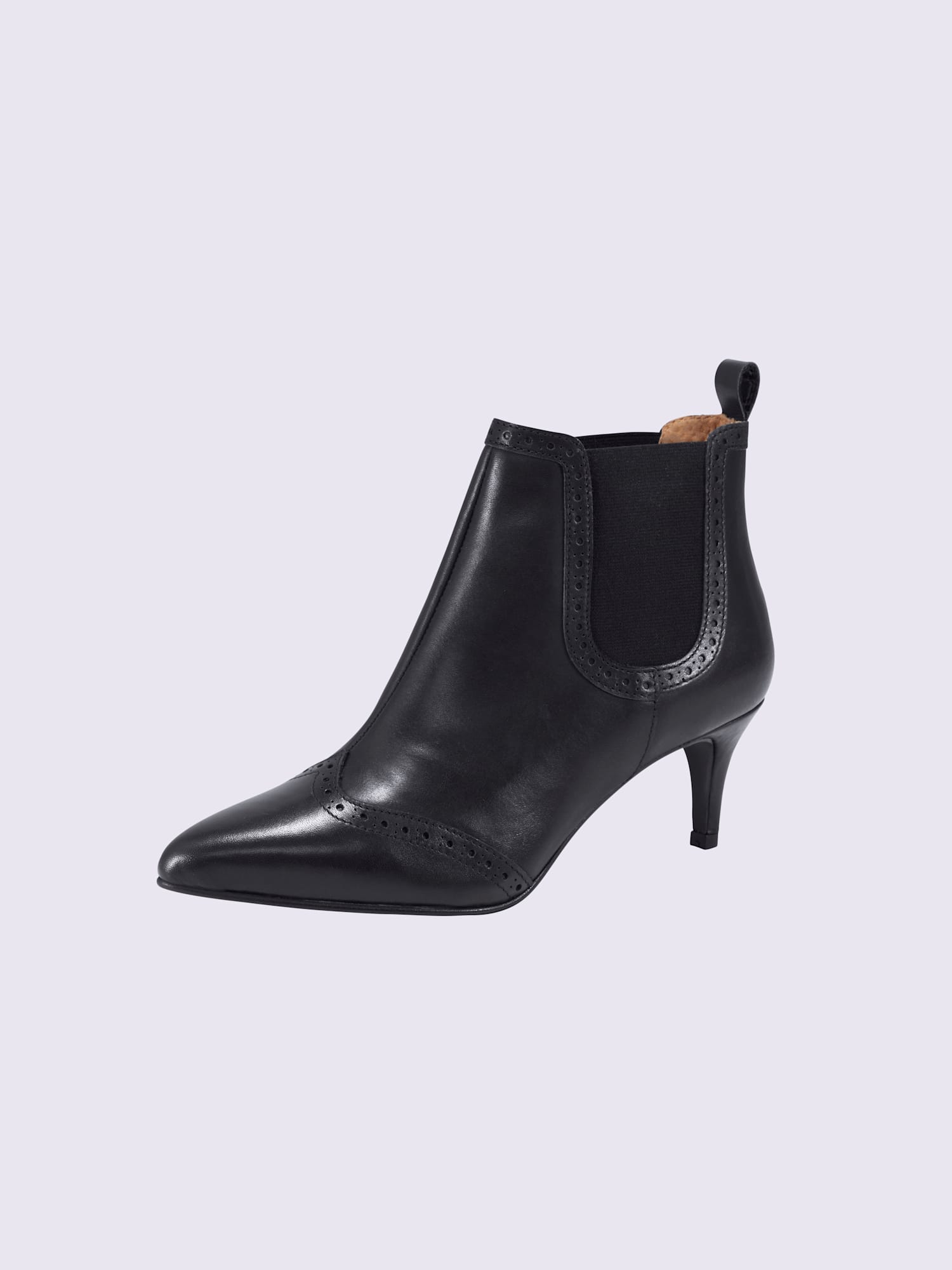 Bottines cuir nappa de vache, couleur noir, taille 38 - helline