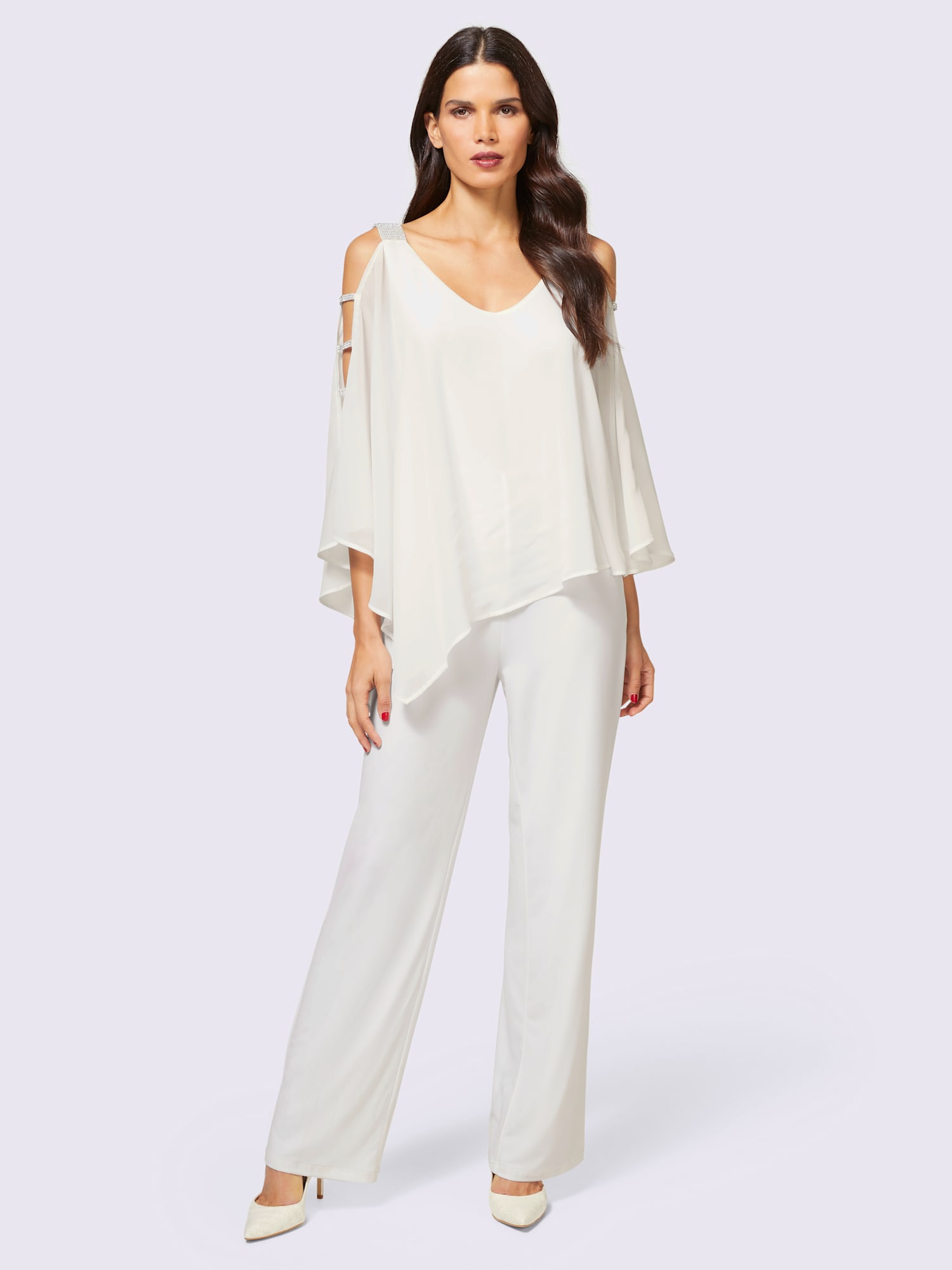 Combinaison affinant, couleur couleur ivoire, taille 46, marque Ashley Brooke - helline