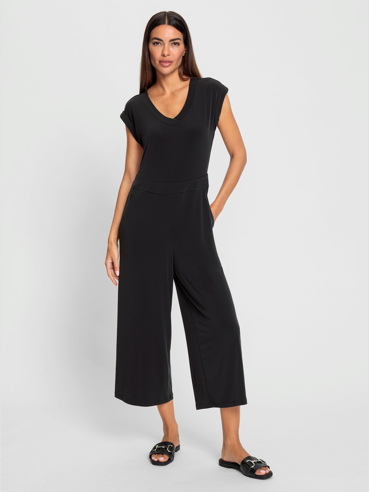 Combinaison douceur fluide, couleur noir, taille 50, marque Rick Cardona - helline