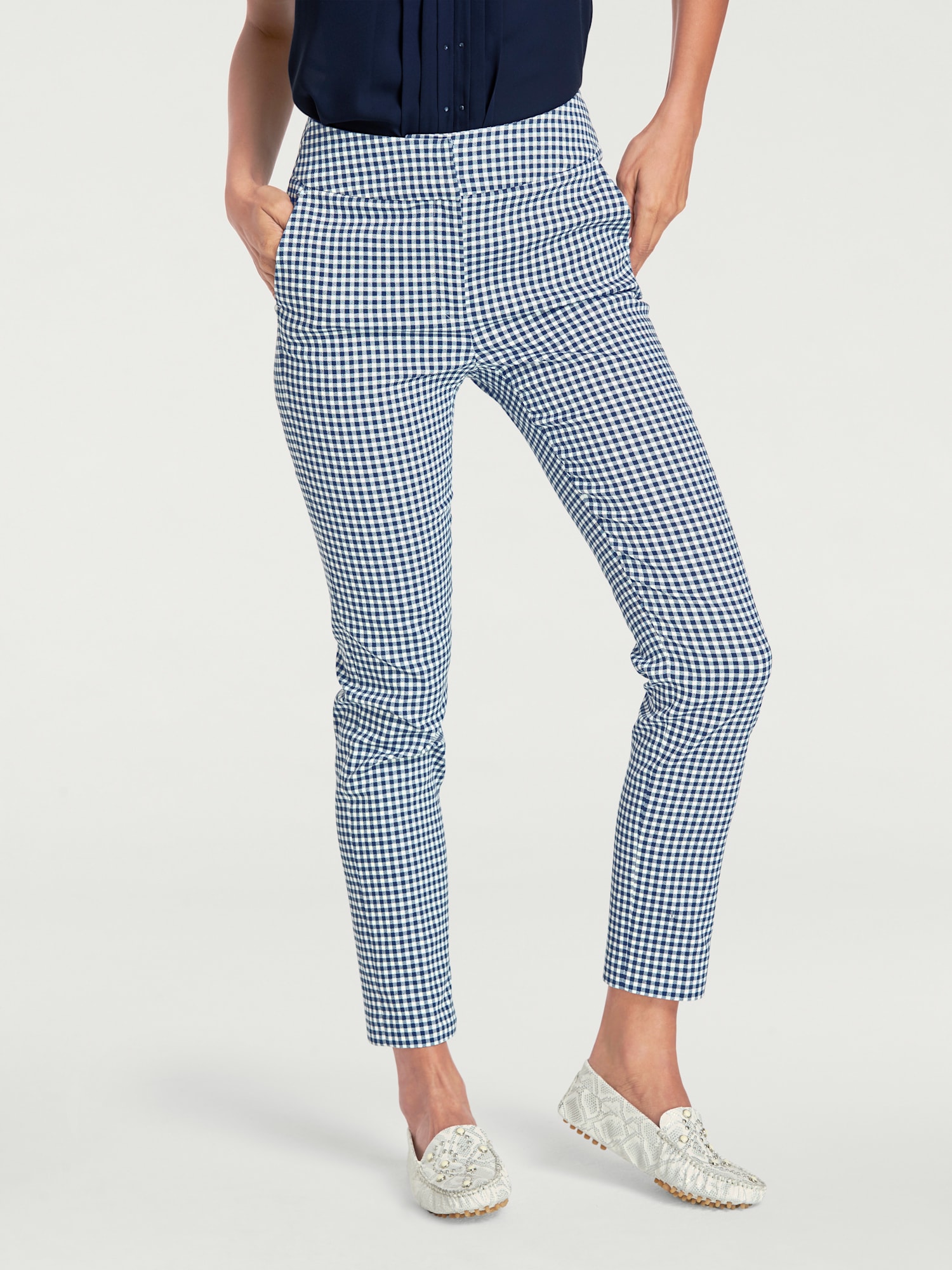 Pantalon skinny coupe skinny, couleur bleu, taille 50, marque Linea Tesini - helline